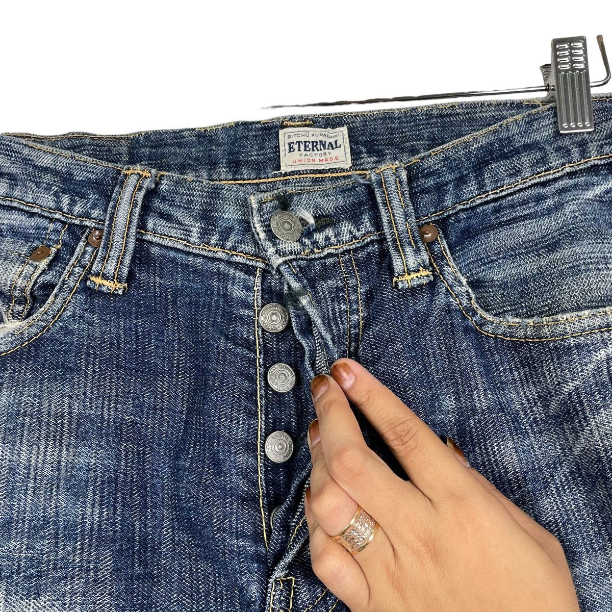 Eternal × Kapital 💥ETERNAL JAPAN BAMBOO SELVEDGE DISTRESSED JEAN Size US 30 / EU 46 - 6 Thumbnail