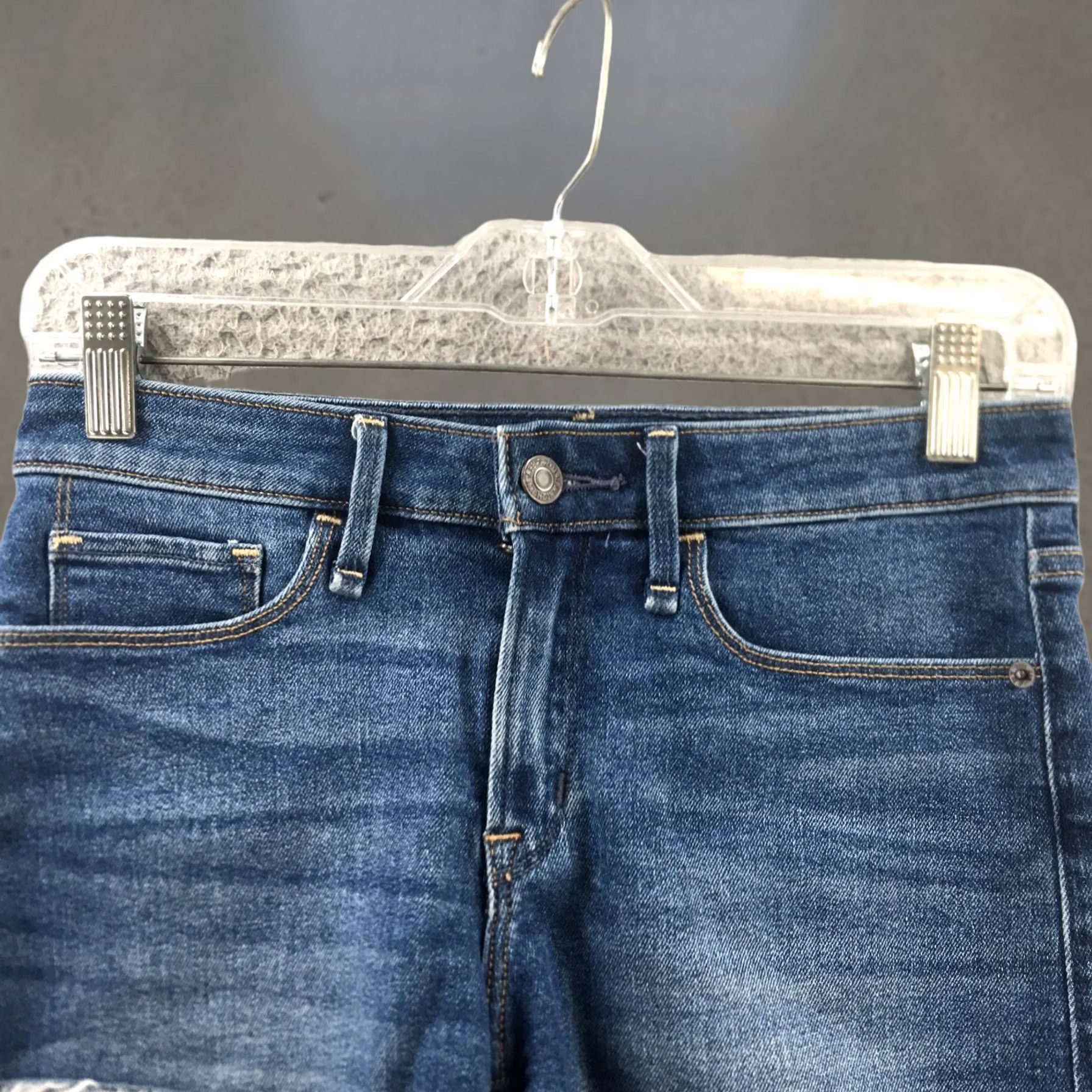 Abercrombie & Fitch Abercrombie & Fitch Harper Denim Shorts Womens 24 Blue Five Pockets Zip Fly Casual Summer Fallspring Womens Size 42" / US 20 - 1 Thumbnail