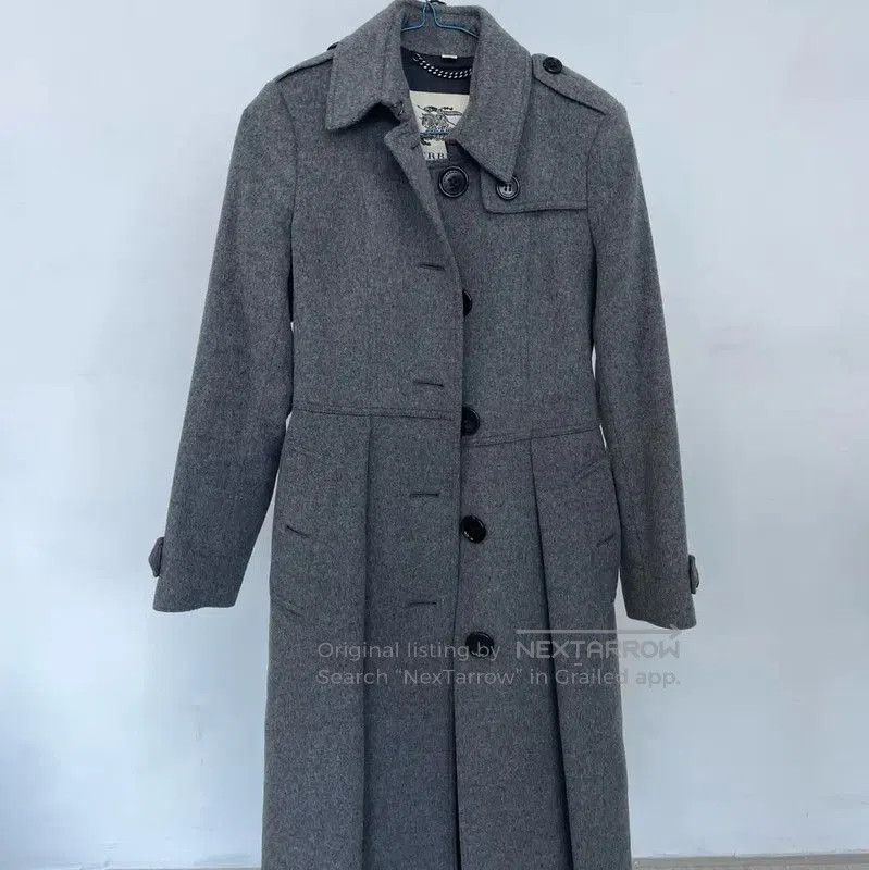 Burberry Burberry Women's Grey Wool Blend Trench Coat. Size S / US 4 / IT 40 - 1 Thumbnail
