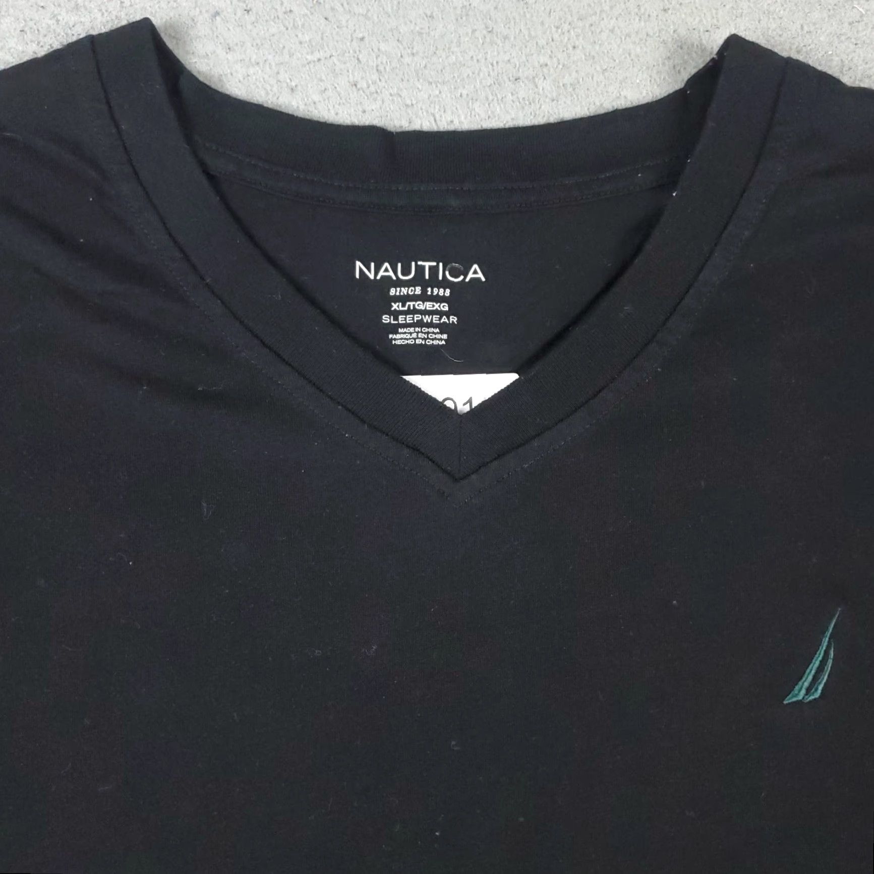 Nautica Nautica T-Shirt Mens XL Black Casual Short Sleeve Crew Neck Logo Classic Modern Sports Size US XL / EU 56 / 4 - 3 Thumbnail