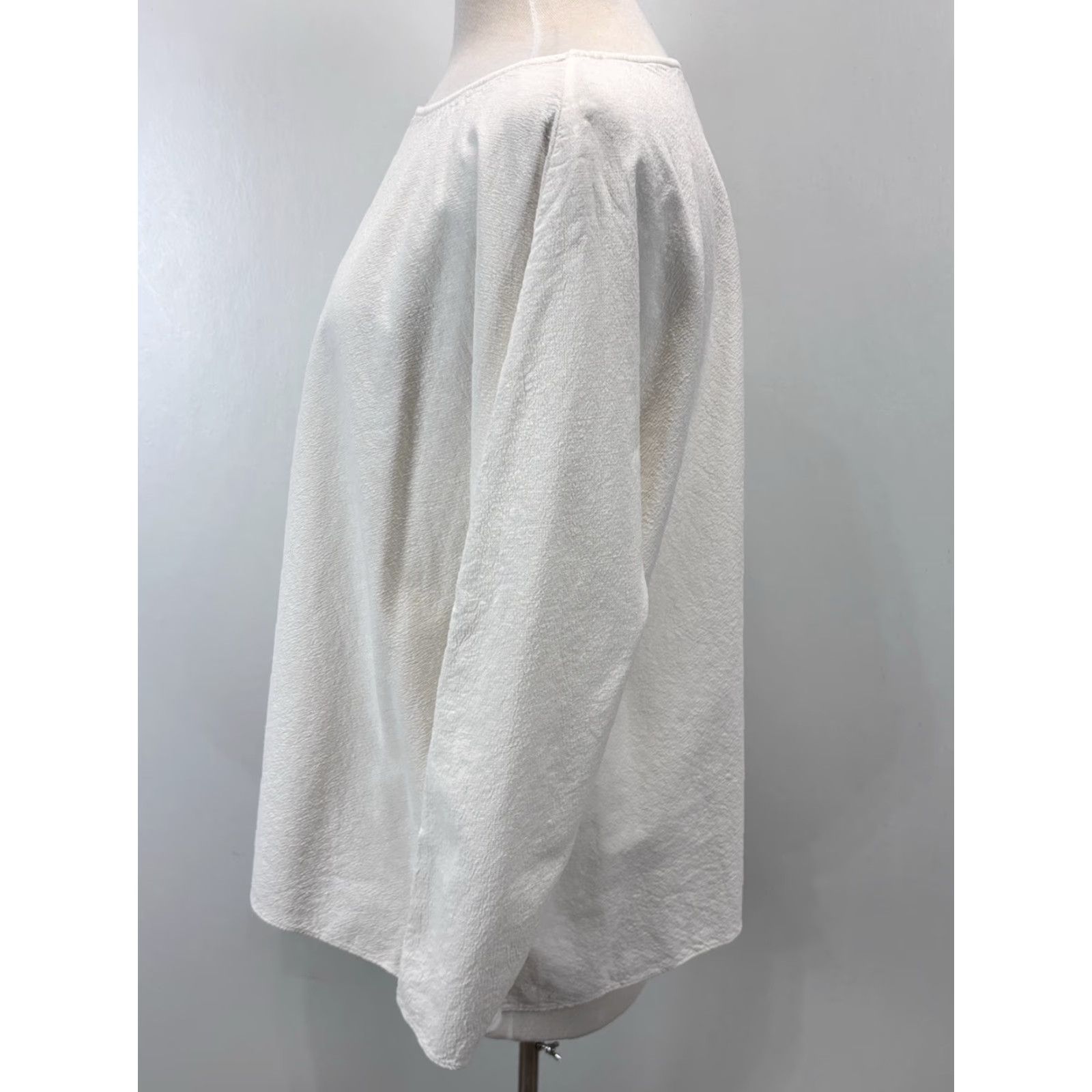 M.M.LaFleur MM.LaFleur Linen Blend Tunic Top Shirt XL White Lagenlook Long Sleeve Womens Size XL / US 12-14 / IT 48-50 - 2 Thumbnail
