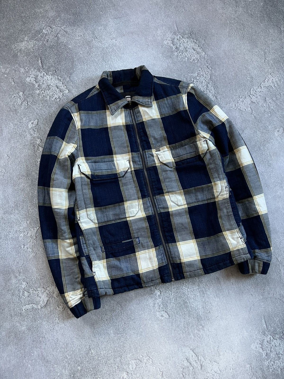 G-Star Men’s G-Star Raw Overshirt Zip Jacket Plaid Bomber Size M Size US M / EU 48-50 / 2 - 2 Thumbnail