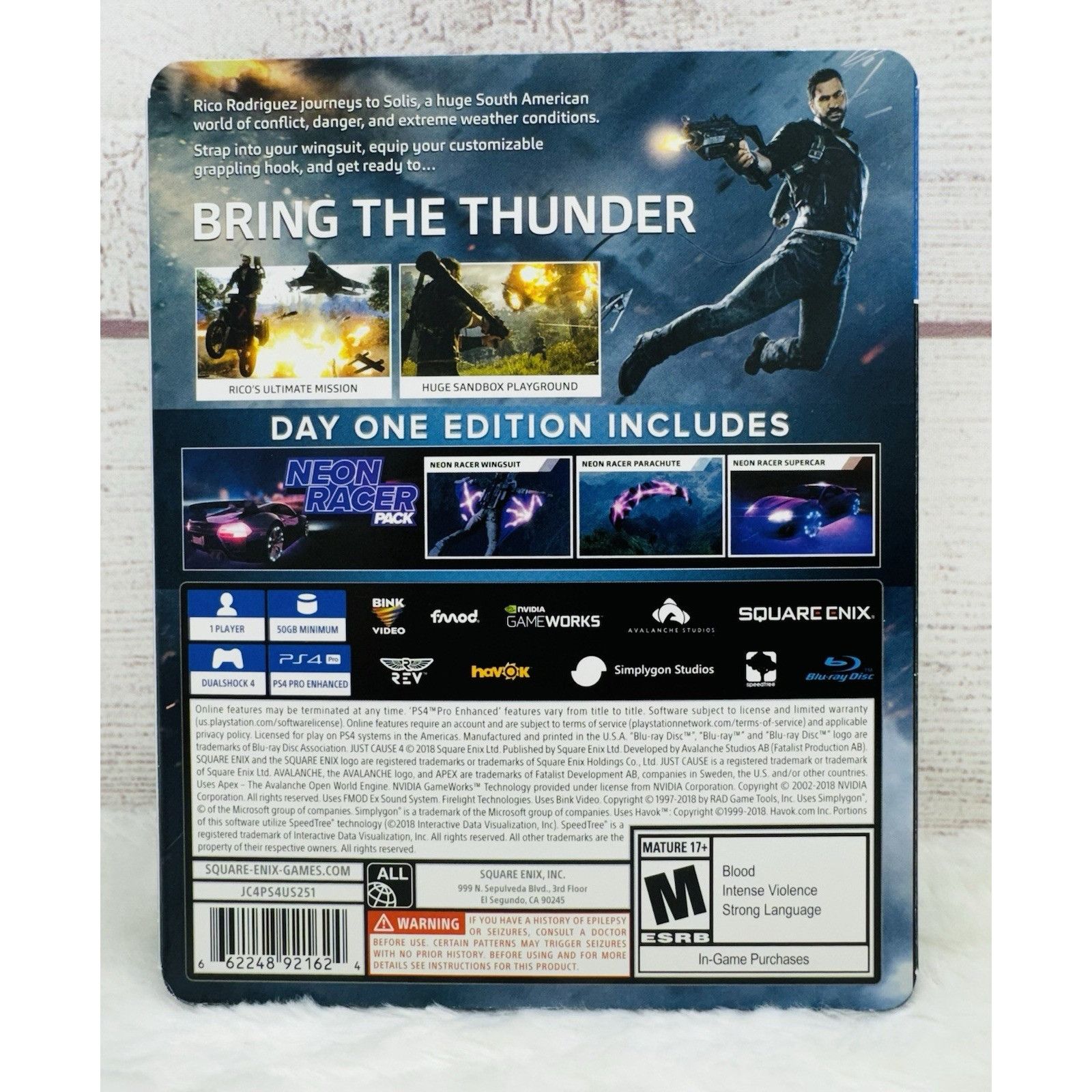 Sony Just Cause 4 (Sony PS4, PlayStation 4, 2018) SteelBook ONLY Size ONE SIZE - 2 Thumbnail
