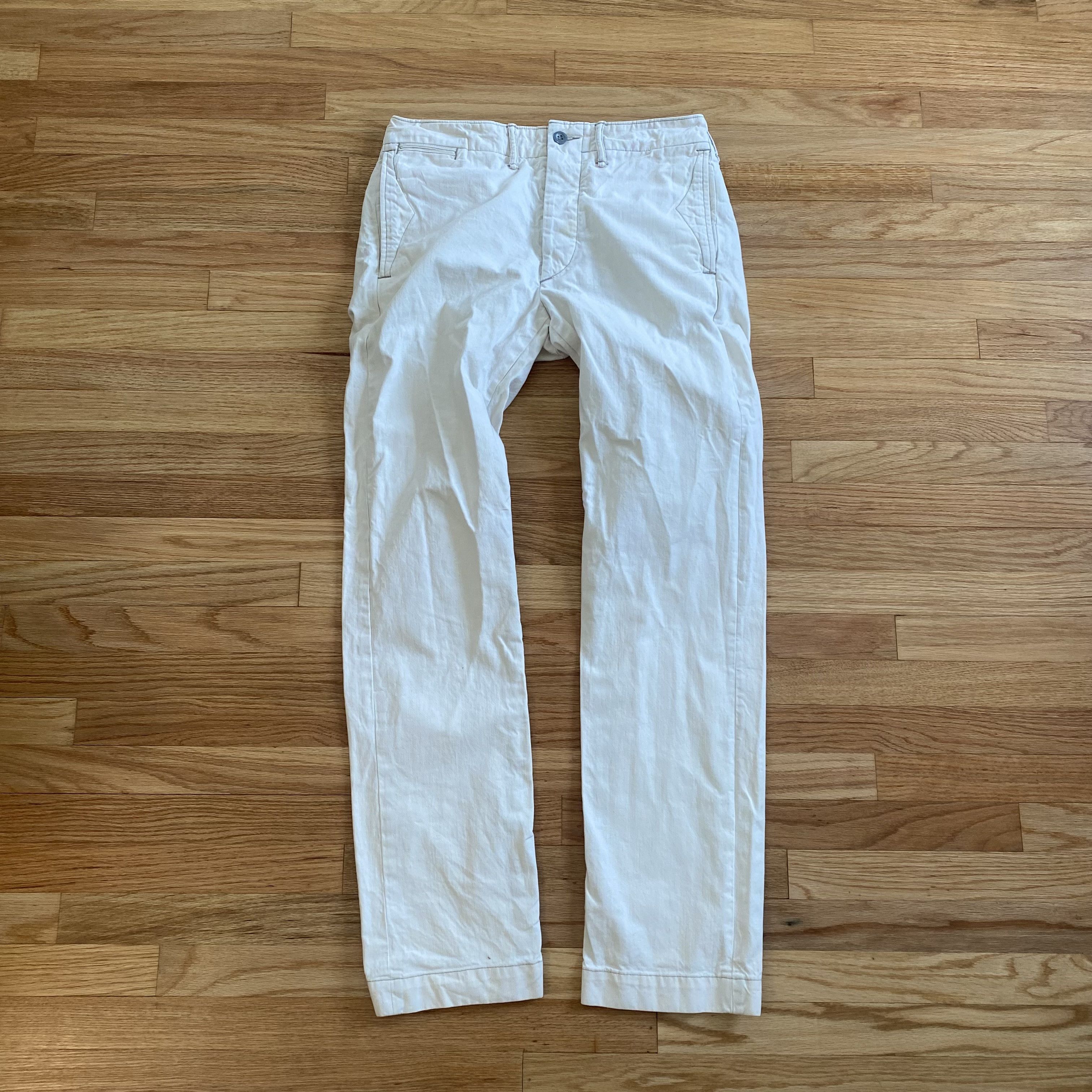 RRL Ralph Lauren RRL repaired jaspe Field chino 32 | Grailed 