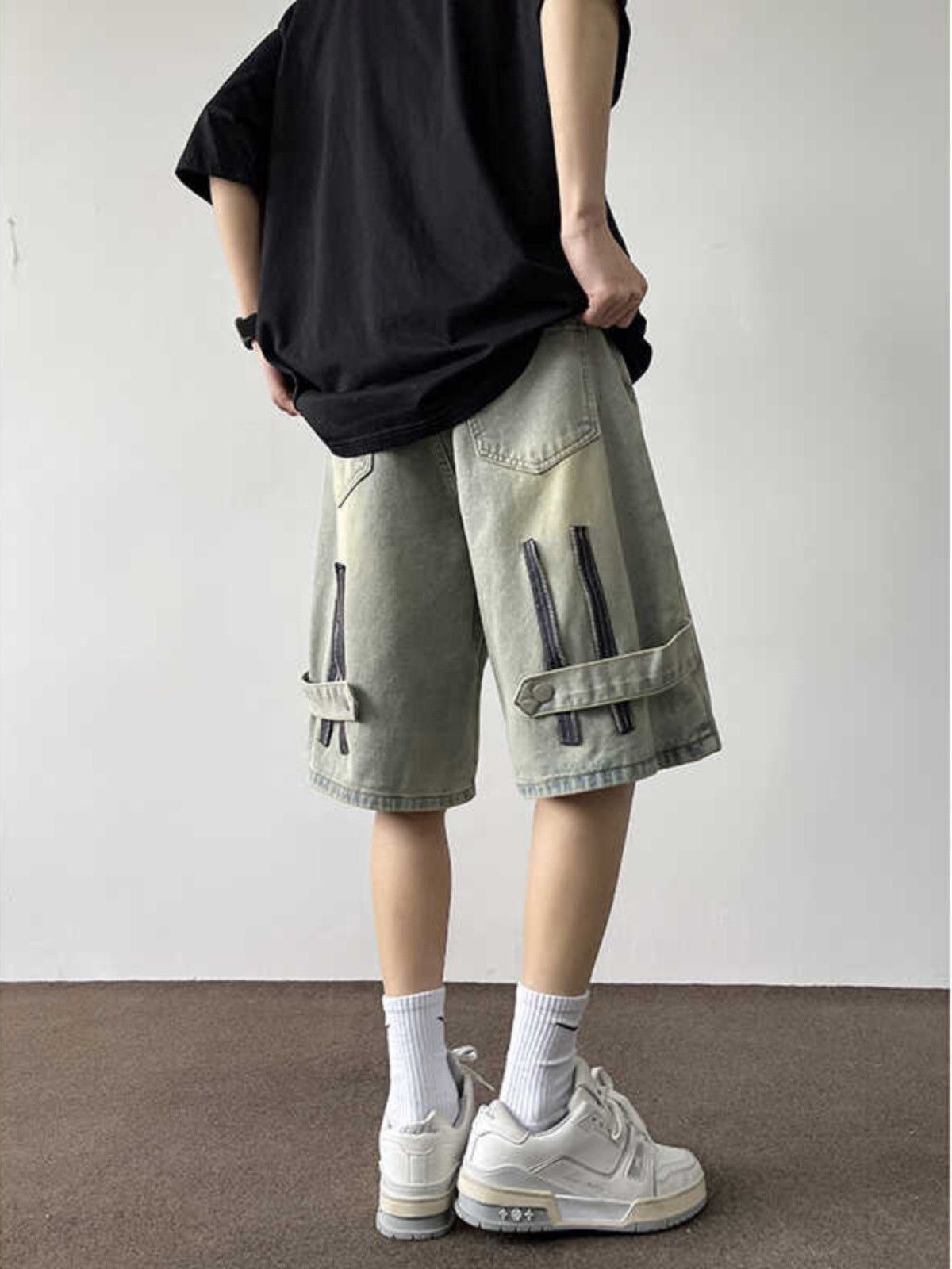 Japanese Brand × Jean Retro zippered casual denim shorts Size US 32 / EU 48 - 1 Thumbnail