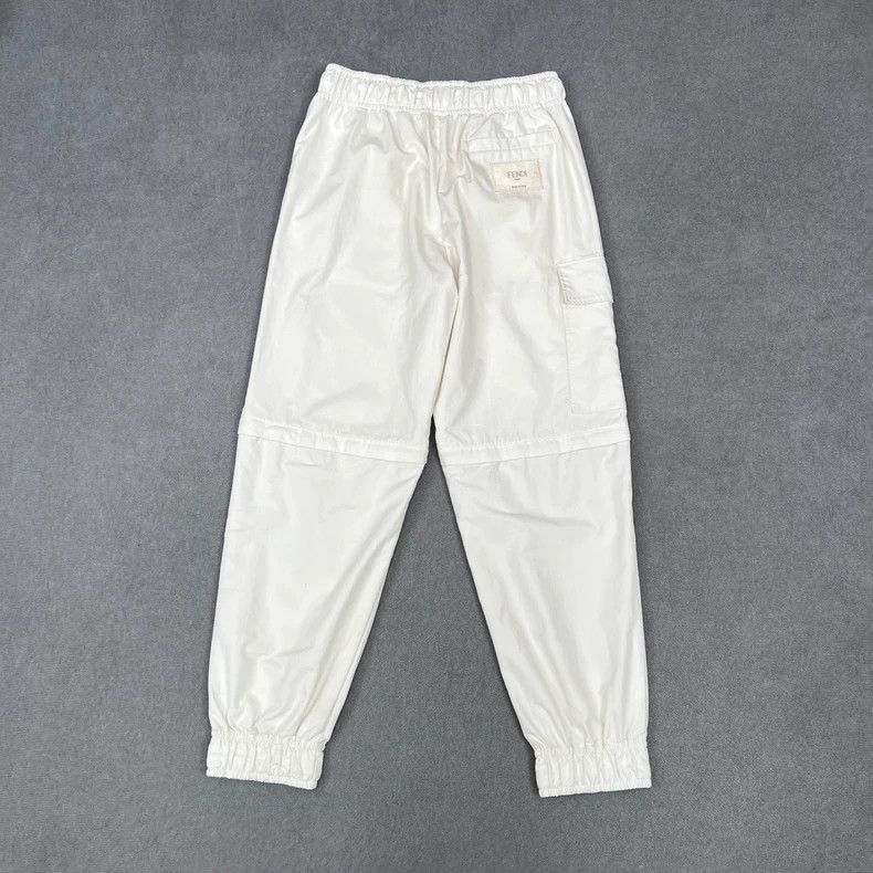 Fendi Fendi White Casual Pants with Removable Zipper Size US 44 / EU 60 - 2 Thumbnail