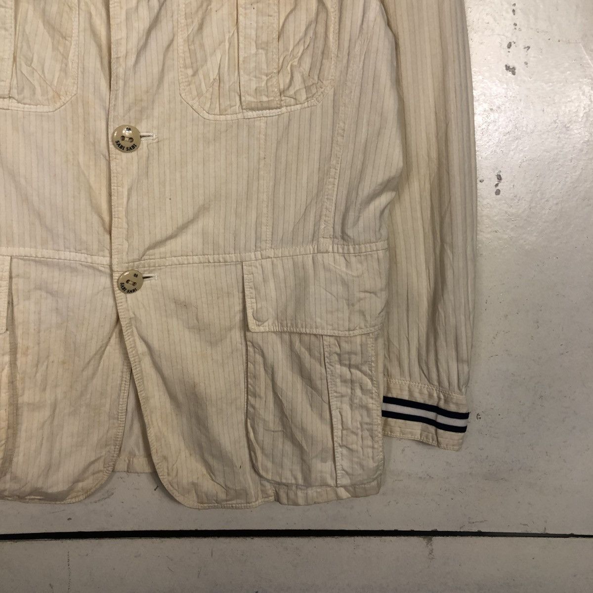Issey Miyake 💥VINTAGE HICKORY CHORE JACKET STRIPED SABI SABI Size US S / EU 44-46 / 1 - 7 Thumbnail
