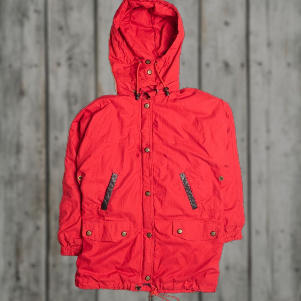 Vintage VINTAGE Red Winter Coat Medium Express Warm Hooded Parka Jacket 476 Size US M / EU 48-50 / 2 - 1 Thumbnail