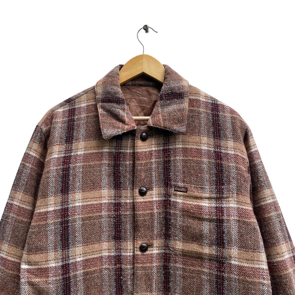 Designer × Lacoste × Vintage 💥Vintage Crocodile Herringbone Checked Jacket Size US M / EU 48-50 / 2 - 3 Thumbnail