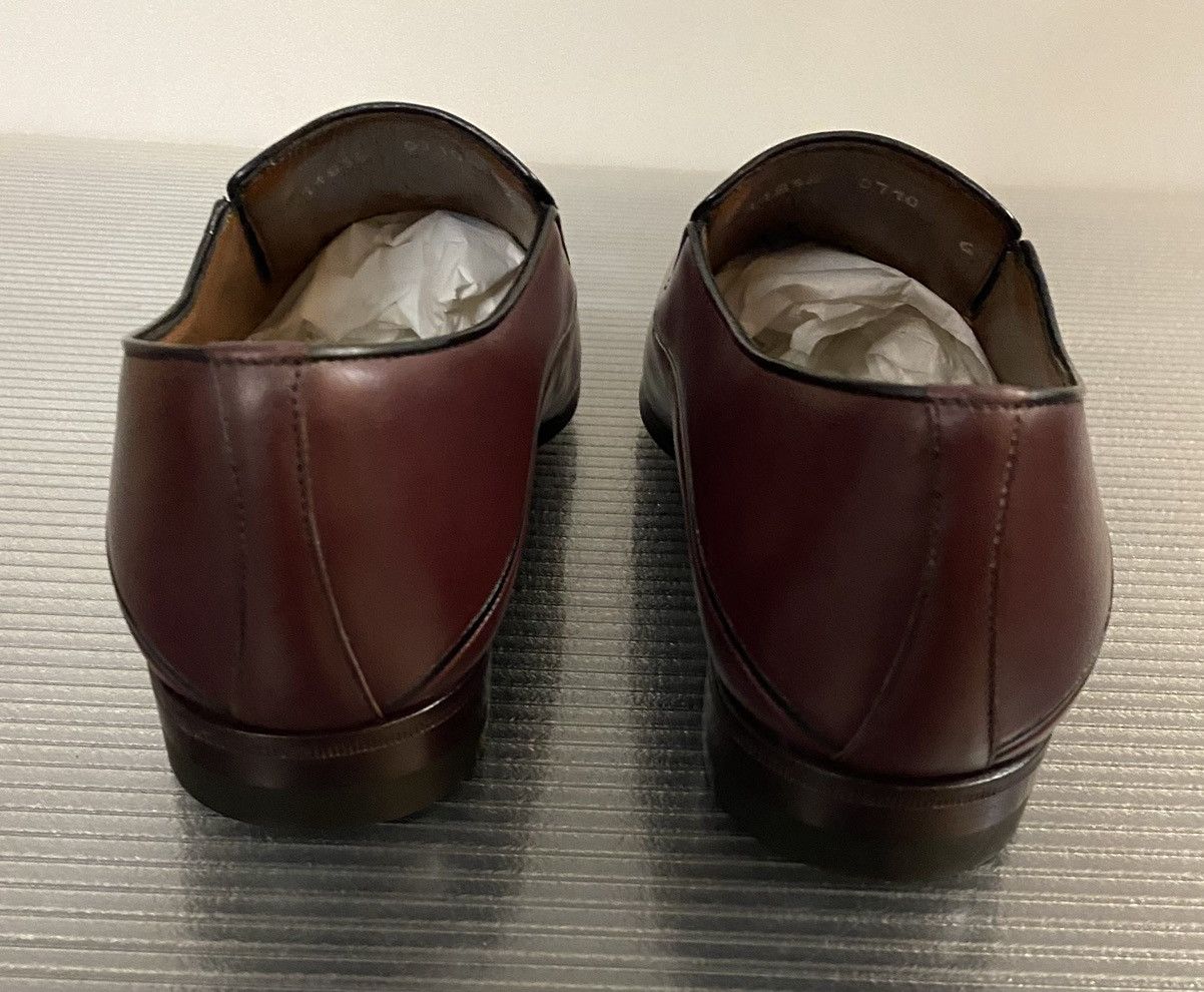 Testoni a.testoni 🇮🇹 wine de luxe leather piped vamp slip on 7 NEW Size US 7 / EU 40 - 9 Thumbnail