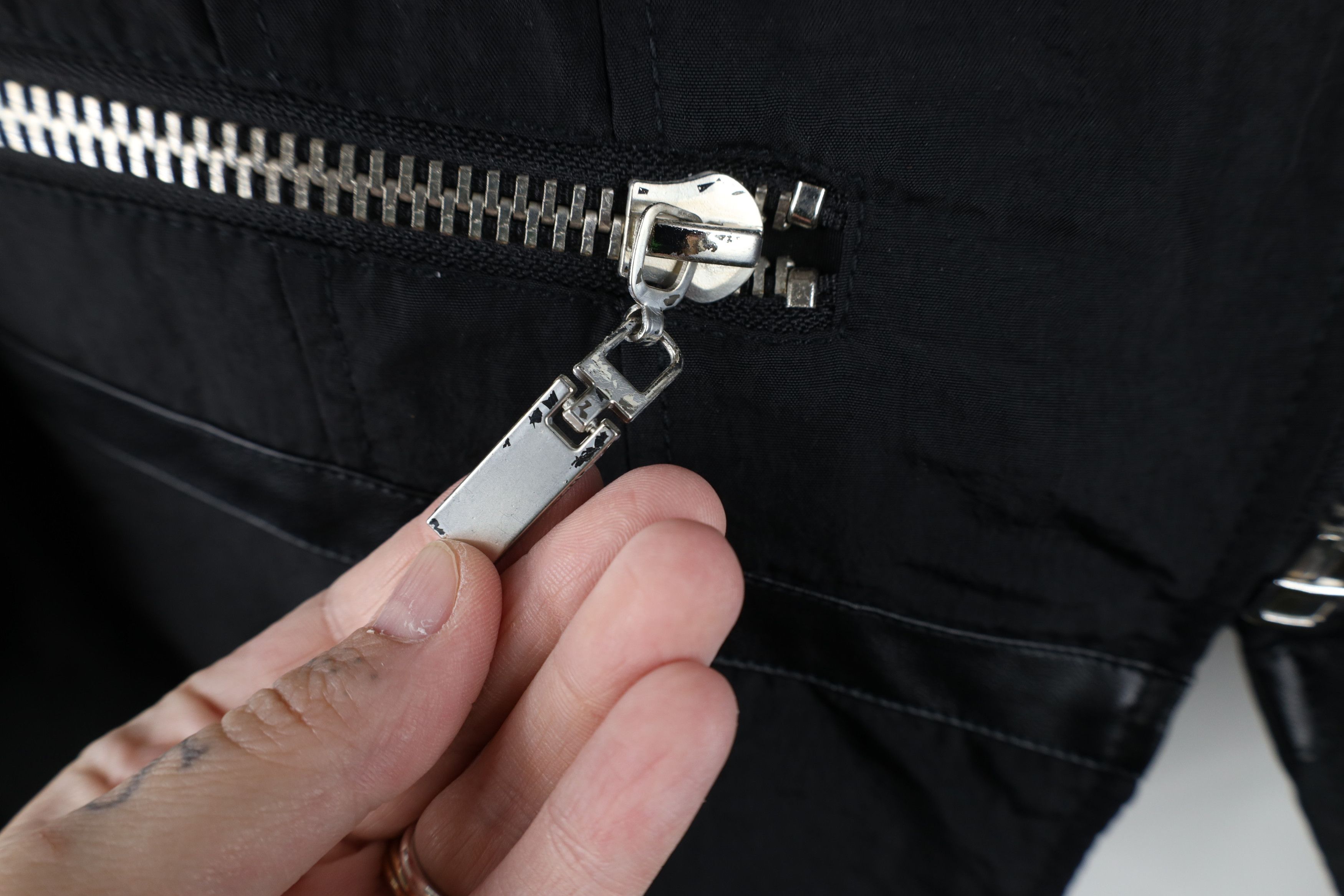 Vintage Vintage Cache Asymmetrical Zip Cropped Motorcycle Jacket Size L / US 10 / IT 46 - 5 Thumbnail