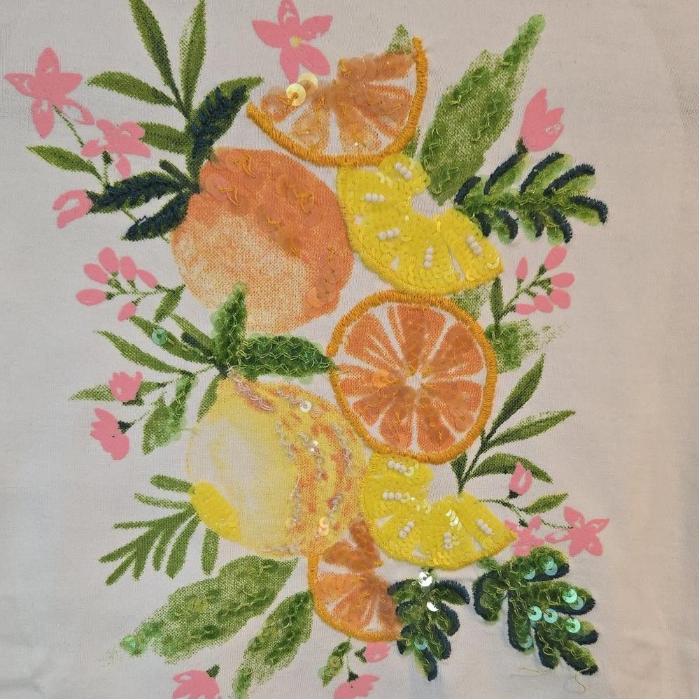 Designer J Crew Embellished Tee Size US XS / EU 42 / 0 - 2 Thumbnail