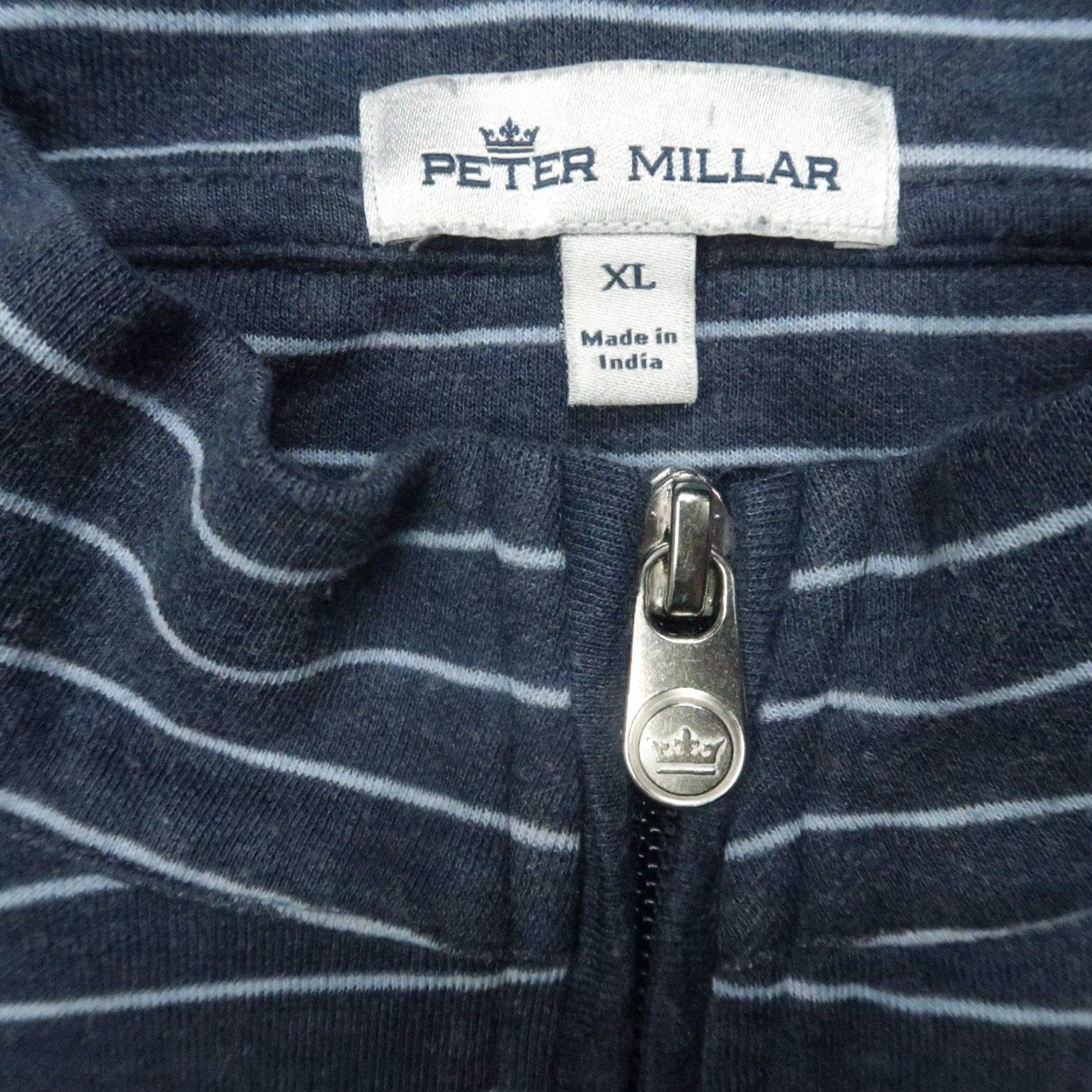 Peter Millar Peter Millar Pullover Mens Extra Large Halifax Stripe Quarter Zip Sweater Size US XL / EU 56 / 4 - 3 Thumbnail