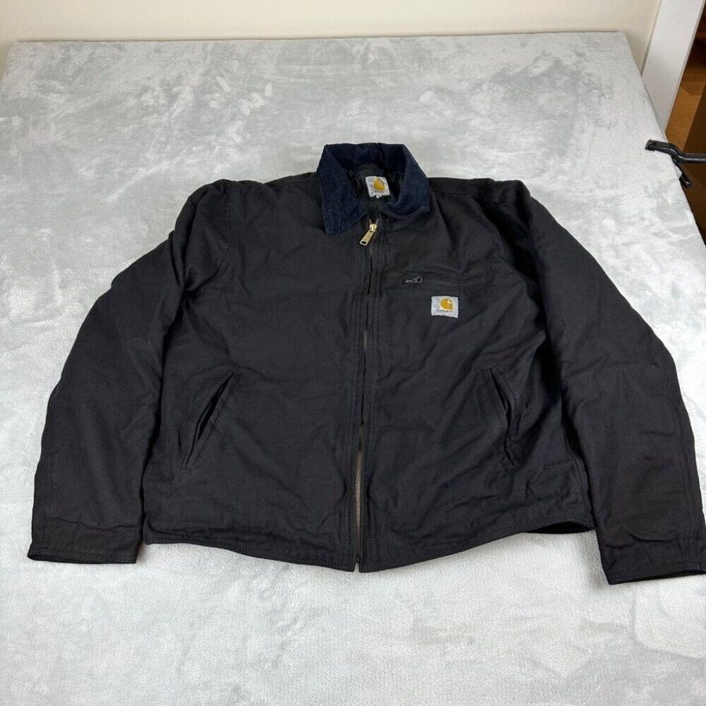 Carhartt Carhartt Rework Detroit Black Jacket Navy Blue Collar Men ...