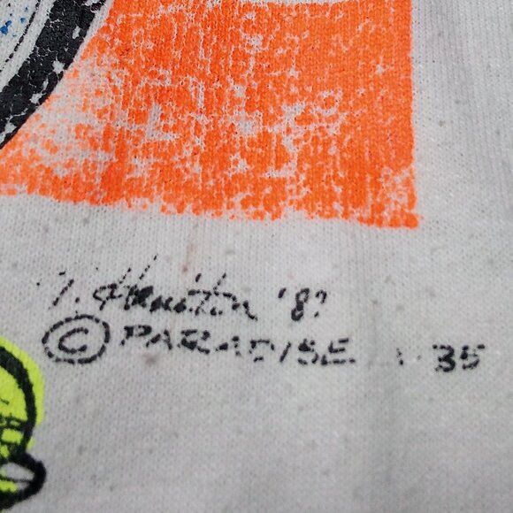 Hanes × Vintage Vintage 80s Camaro LT-1 Neon T-Shirt Size US XL / EU 56 / 4 - 3 Thumbnail