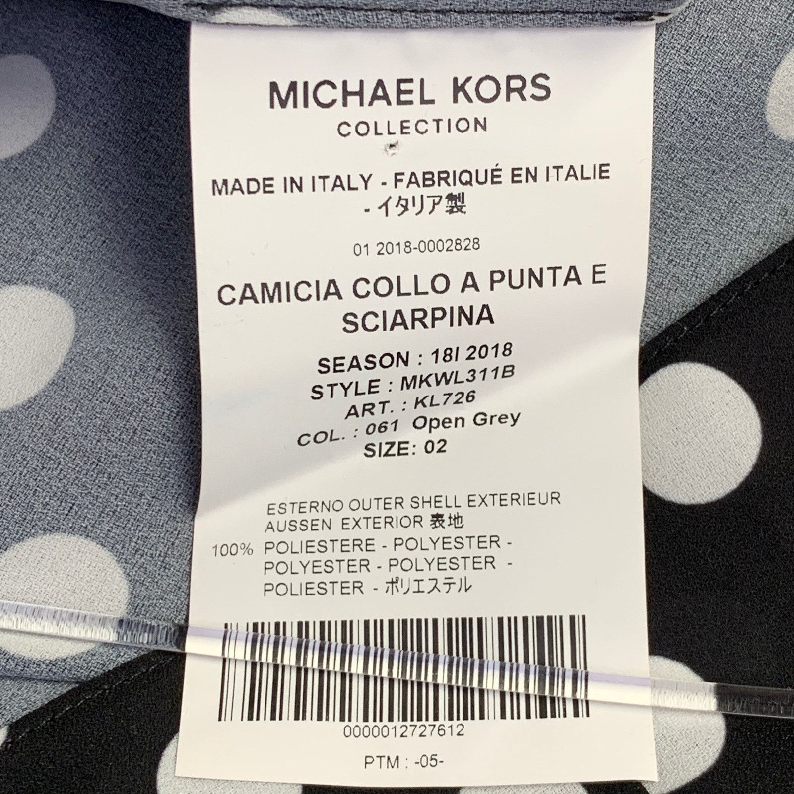 Michael Kors MICHAEL KORS Black White Polyester Polka Dot Bow Blouse Size XS / US 0-2 / IT 36-38 - 6 Thumbnail