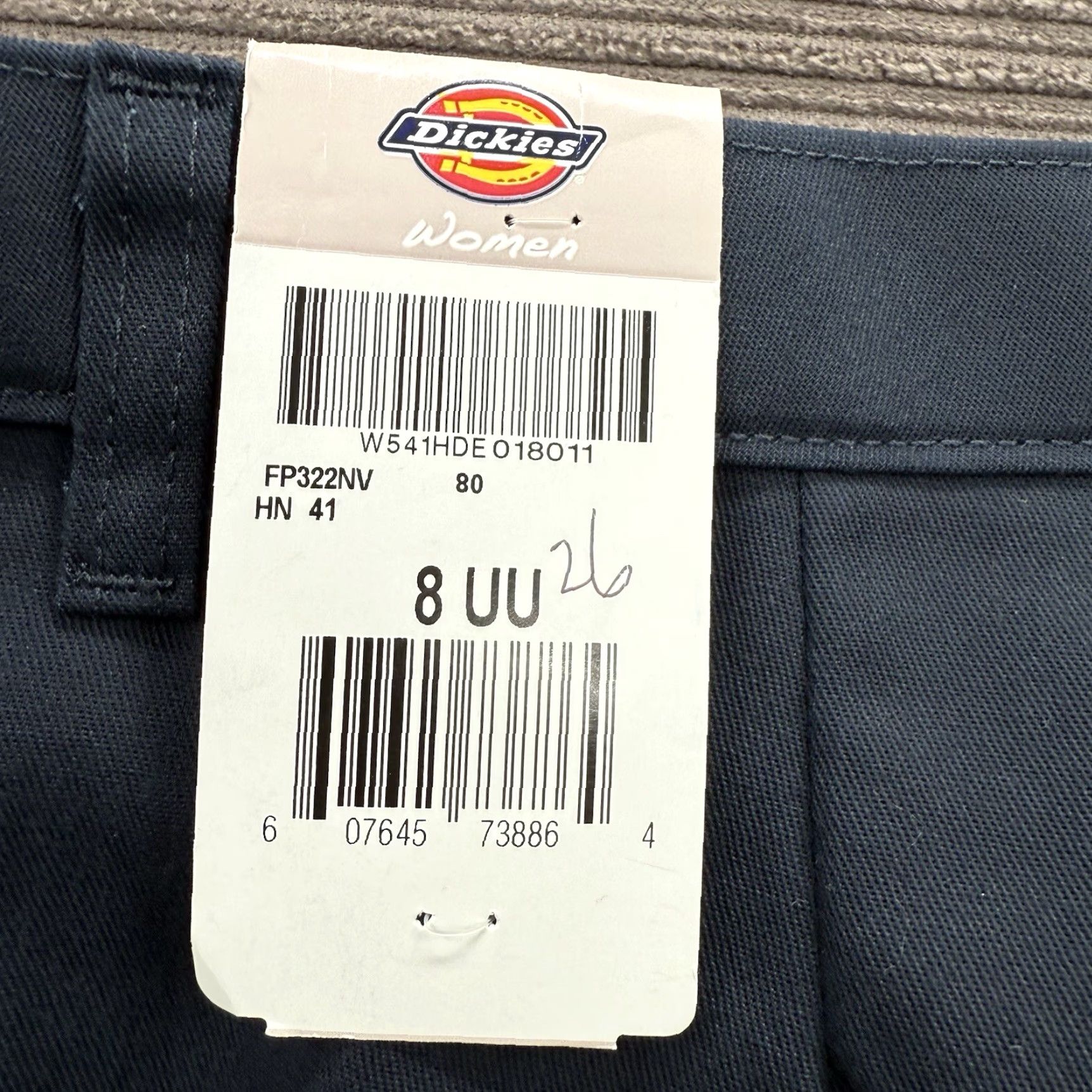 Dickies Dickies Pants Women 8/32 Blue Polyester Logo Workwear Straight Leg Size 30" / US 8 / IT 44 - 4 Thumbnail