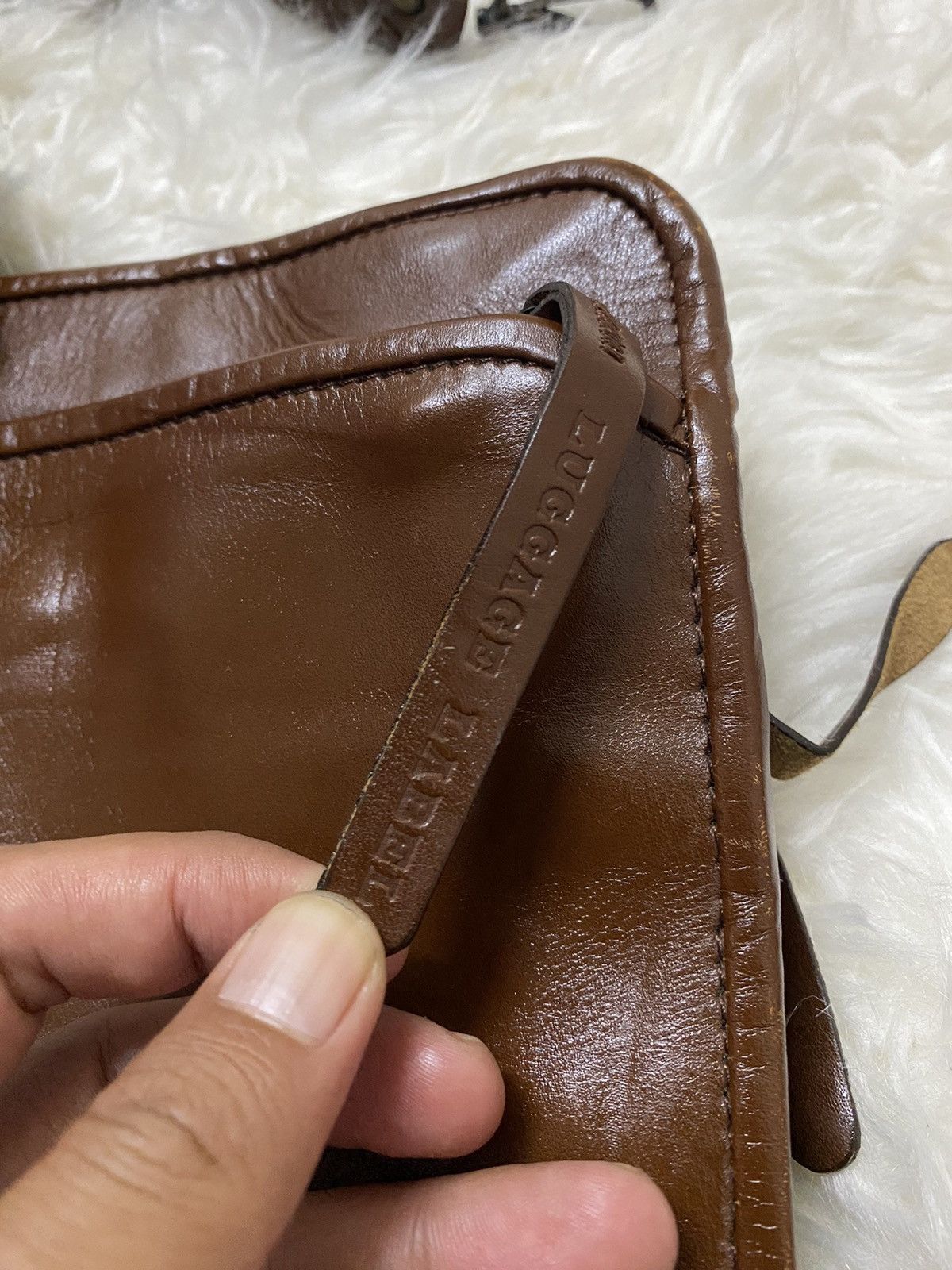 Leather × Porter × Vintage LUGGAGE LABEL LEATHER MESSENGER BAG BY PORTER YOSHIDA GROUP Size ONE SIZE - 4 Thumbnail