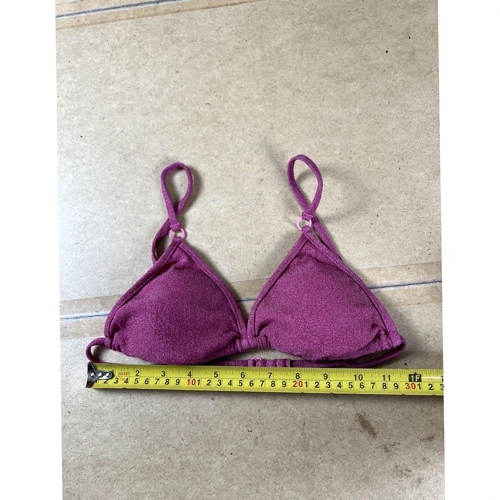 Vintage L.A. Hearts by PacSun Bra Womens S Pink Bralette Hook & Eye Adjustable Size ONE SIZE - 5 Thumbnail