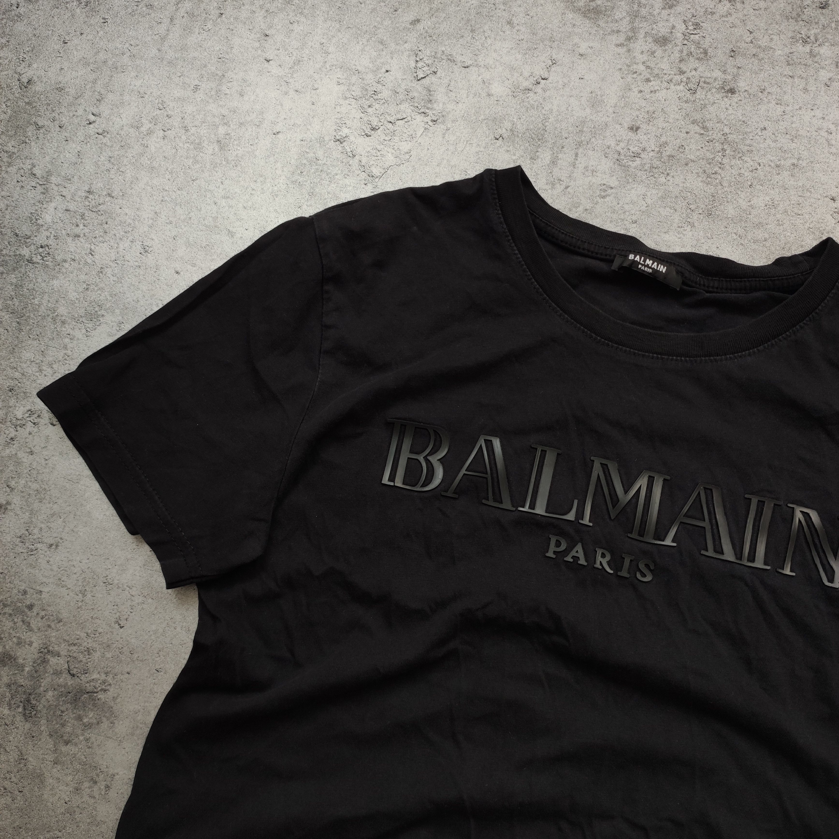 Balmain Balmain Paris Classic Big Logo Black Tshirt Size US S / EU 44-46 / 1 - 4 Thumbnail