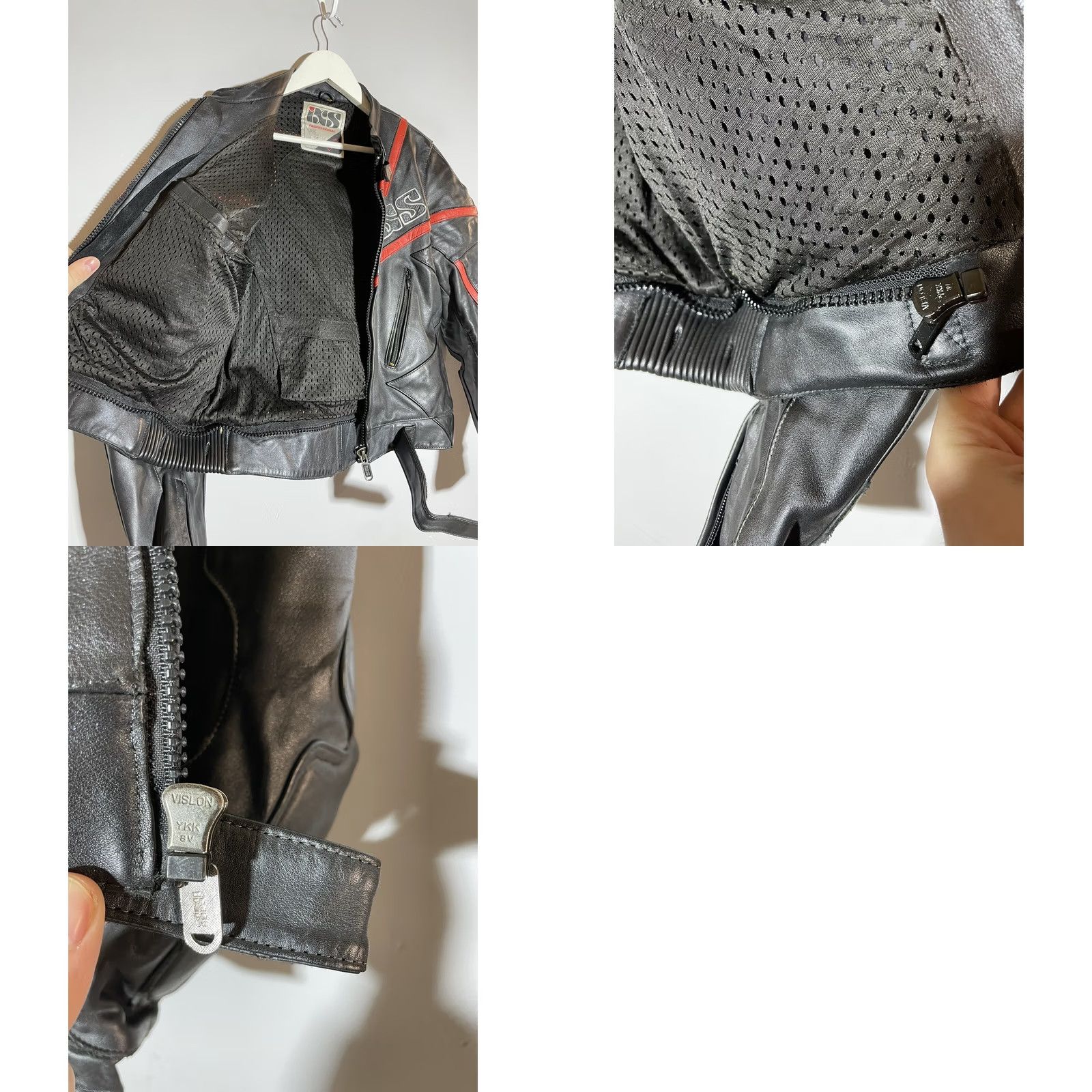 Vintage VINTAGE Patchwork IXS Leather Jacket Motorcycle Mens Regular Size M Black Size US M / EU 48-50 / 2 - 10 Thumbnail