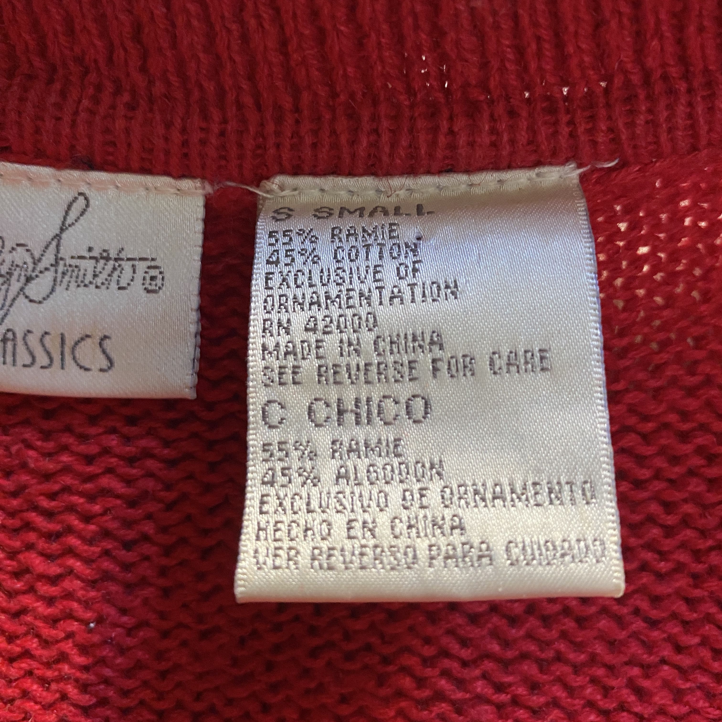 Other Vintage Jaclyn Smith Red Beaded Sweater Size S / US 4 / IT 40 - 5 Thumbnail