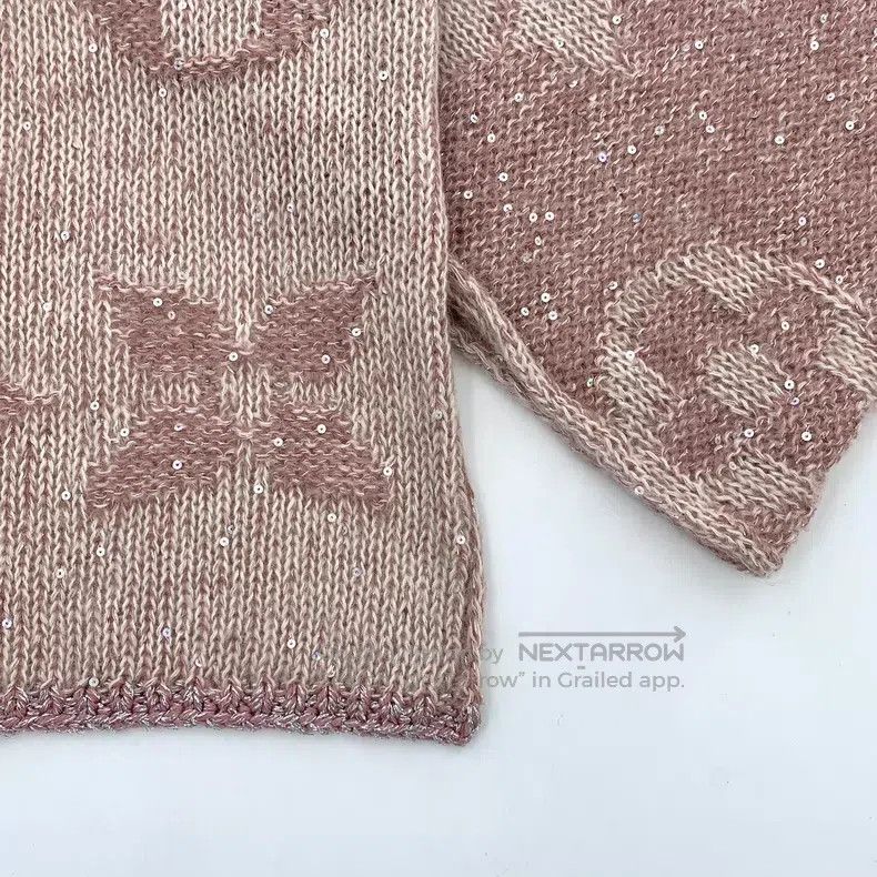 Louis Vuitton Louis Vuitton Pink logo presbyopic intarsia sequined mohai Size ONE SIZE - 6 Thumbnail