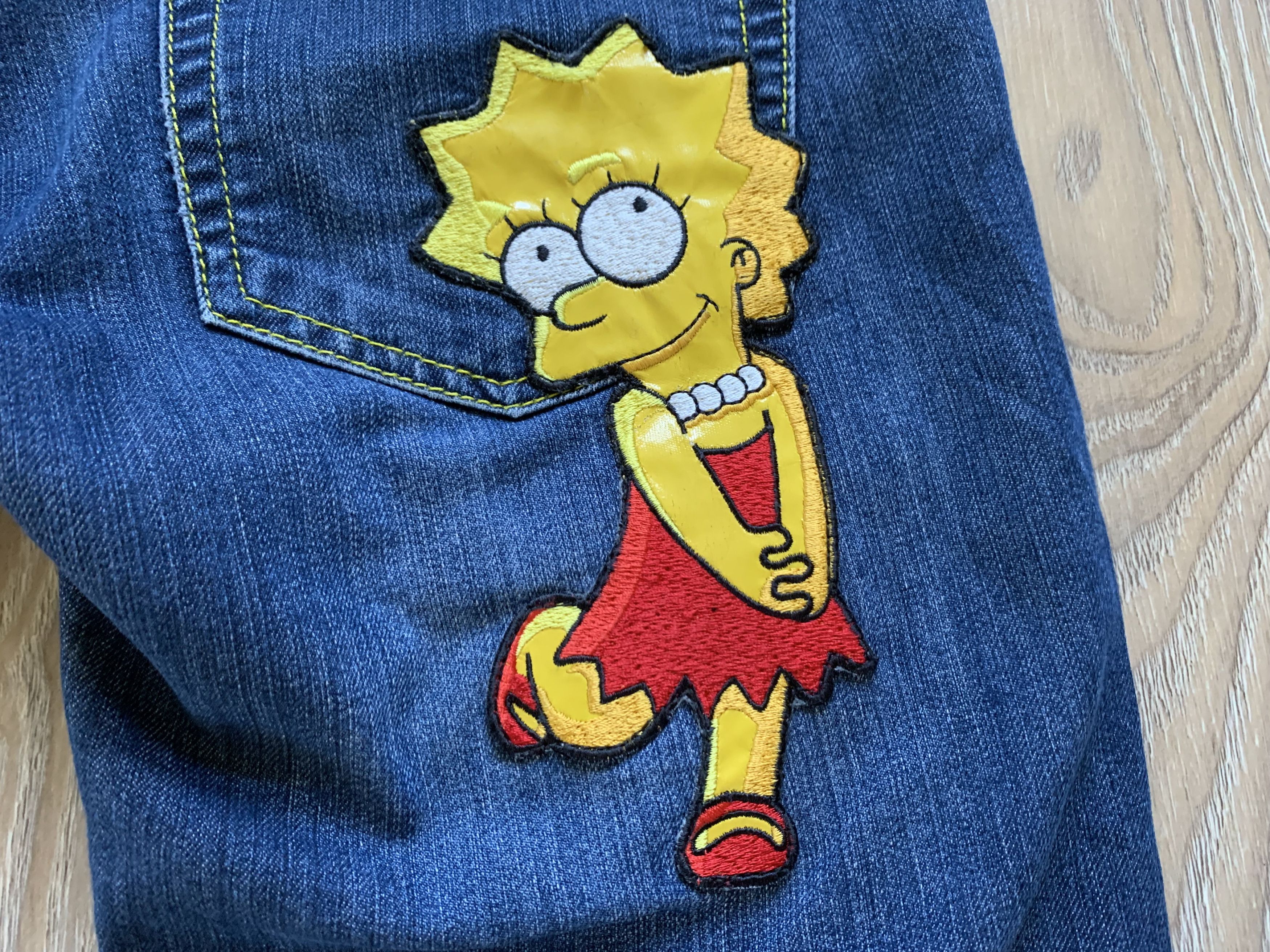 Iceberg Iceberg ICE Lisa Simpson Embroidered Blue Jeans Size 28" / US 6 / IT 42 - 8 Thumbnail