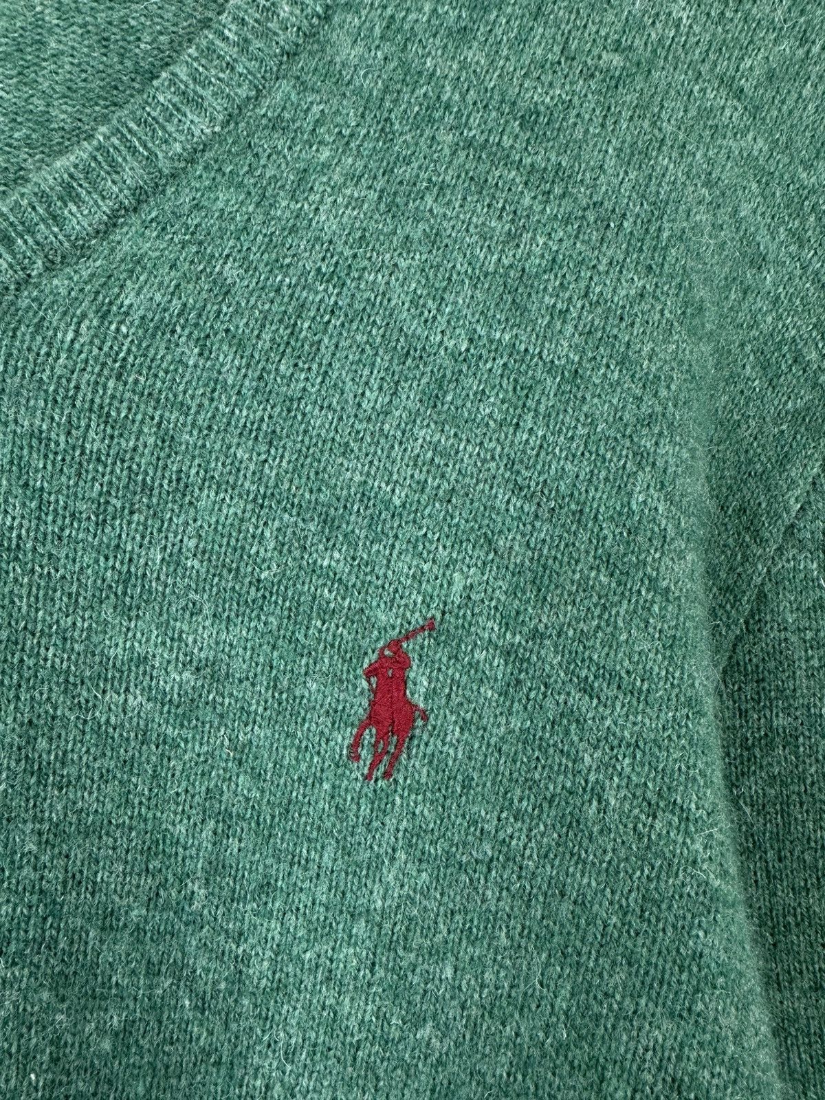 Polo Ralph Lauren × Vintage Womens Vintage Polo Ralph Lauren Y2k V neck Sweater Jumper Size L / US 10 / IT 46 - 4 Thumbnail