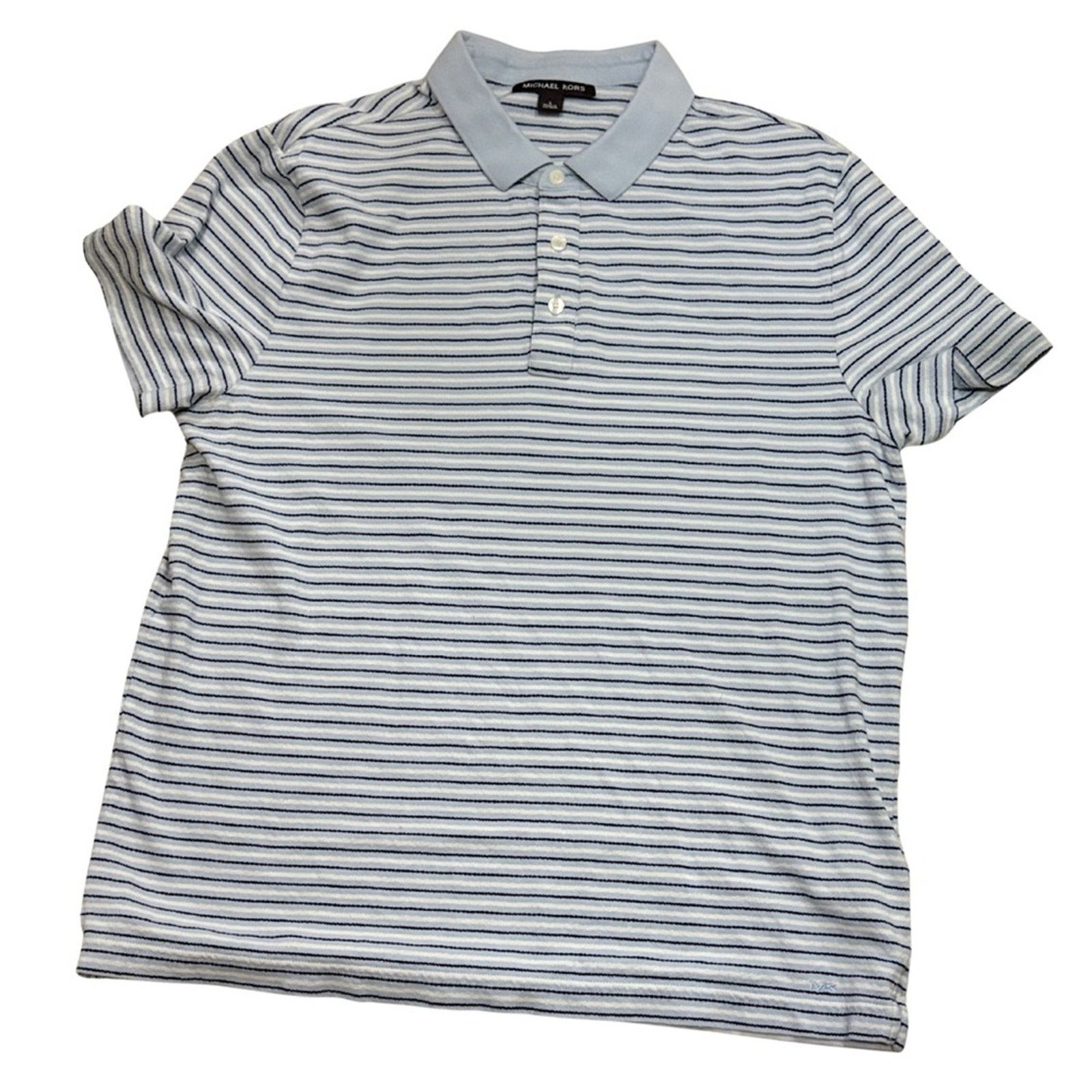 Michael Kors 👕Michael Kors Striped Polo Shirt Size Large (item #103) Size US L / EU 52-54 / 3 - 1 Thumbnail