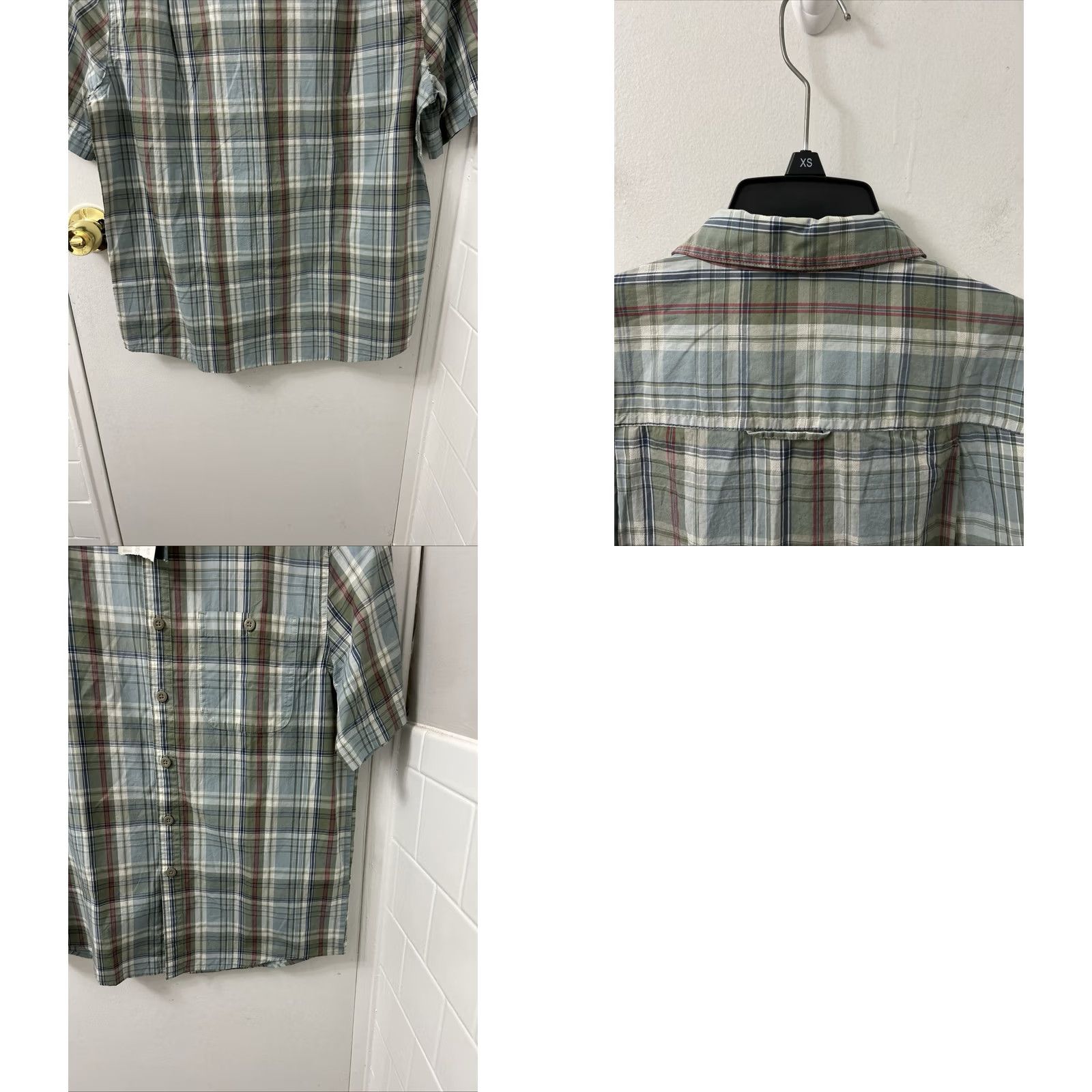 Vintage LL Bean Shirt Mens M Blue Oxford Plaid Short Sleeve Button-Down 276397 NWT Size US M / EU 48-50 / 2 - 8 Thumbnail