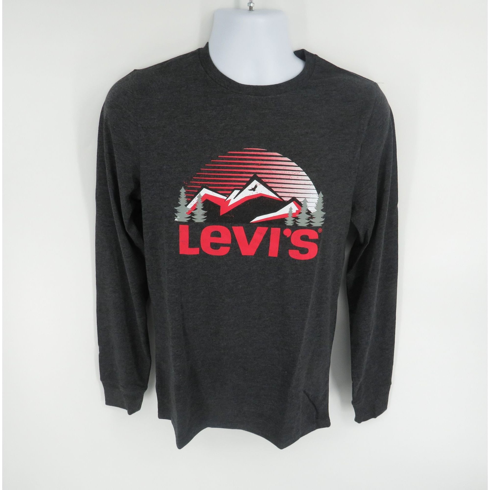 Levi's Levi's Men's Graphic Long Sleeve Tee Shirt Small Heather Gra Size US S / EU 44-46 / 1 - 1 Thumbnail