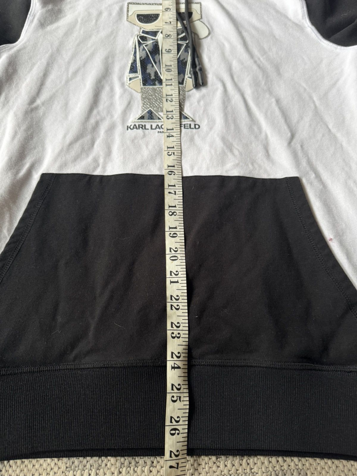 Karl Lagerfeld Karl Lagerfeld Graphic Embellished Color Block Hoodie, Small Size US S / EU 44-46 / 1 - 10 Thumbnail