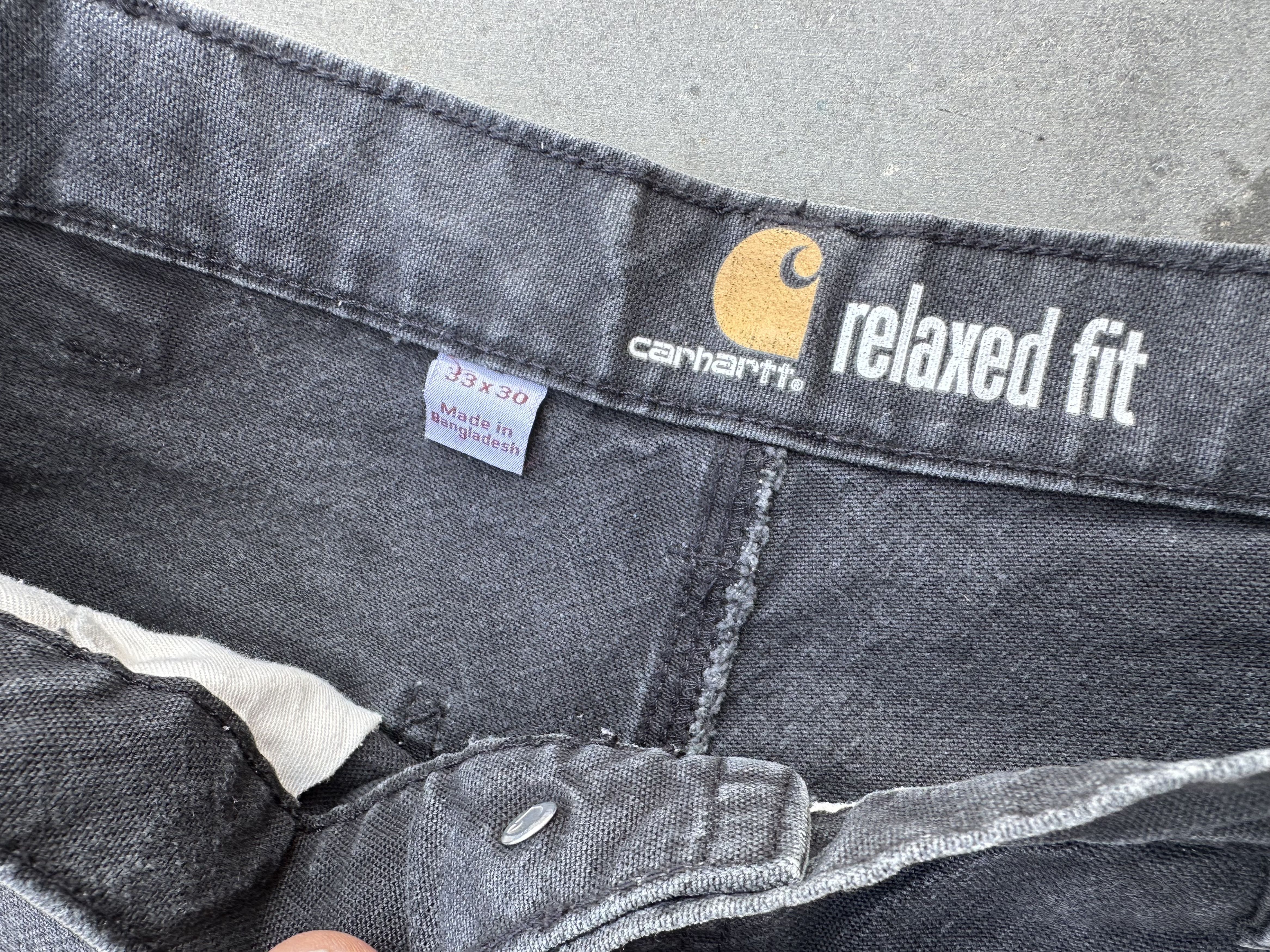Carhartt Vintage faded black Carhart double knee Size US 33 - 6 Thumbnail