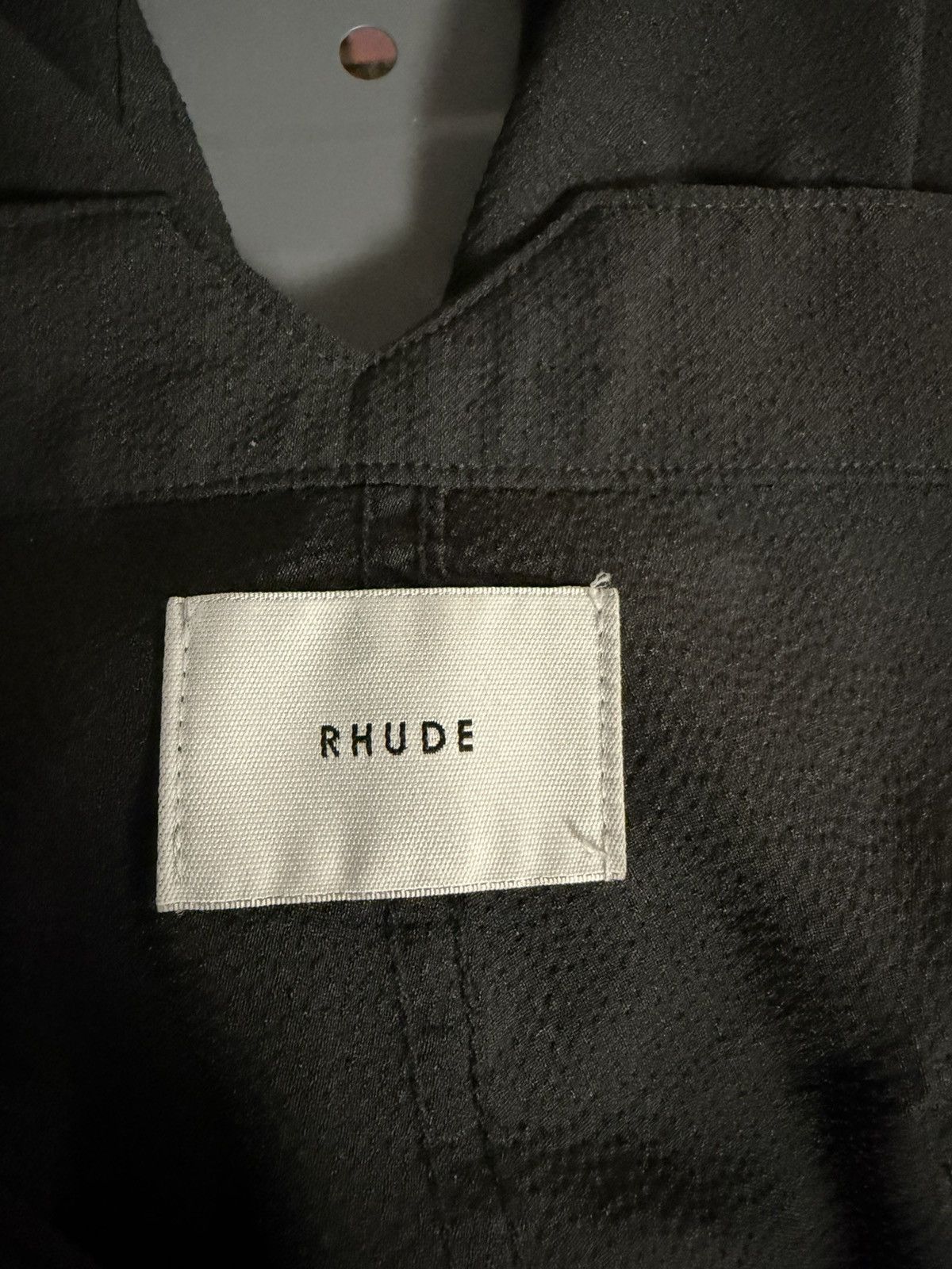 Rhude Seersucker Parachute Cargo Pants in Black Size US 33 - 11 Thumbnail