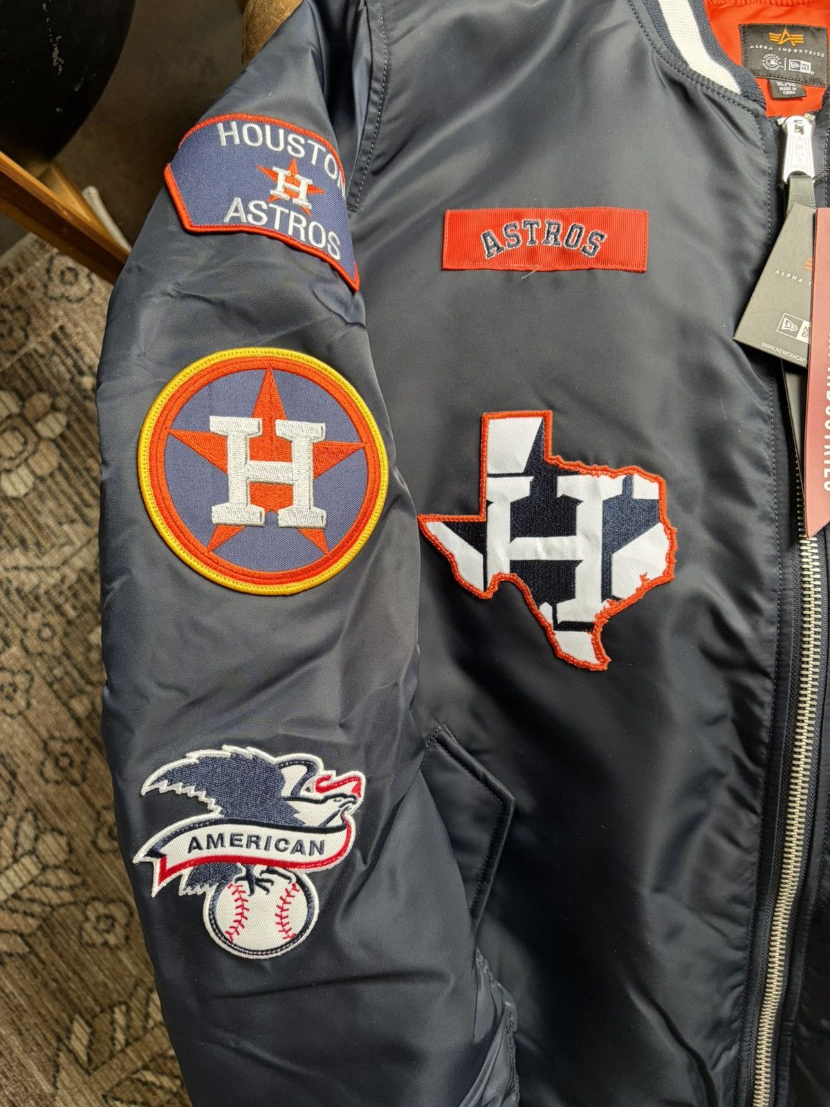 Alpha Industries × New Era Alpha Industries x New Era Astros MA-1 Bomber Jacket - XL Size US XL / EU 56 / 4 - 6 Thumbnail
