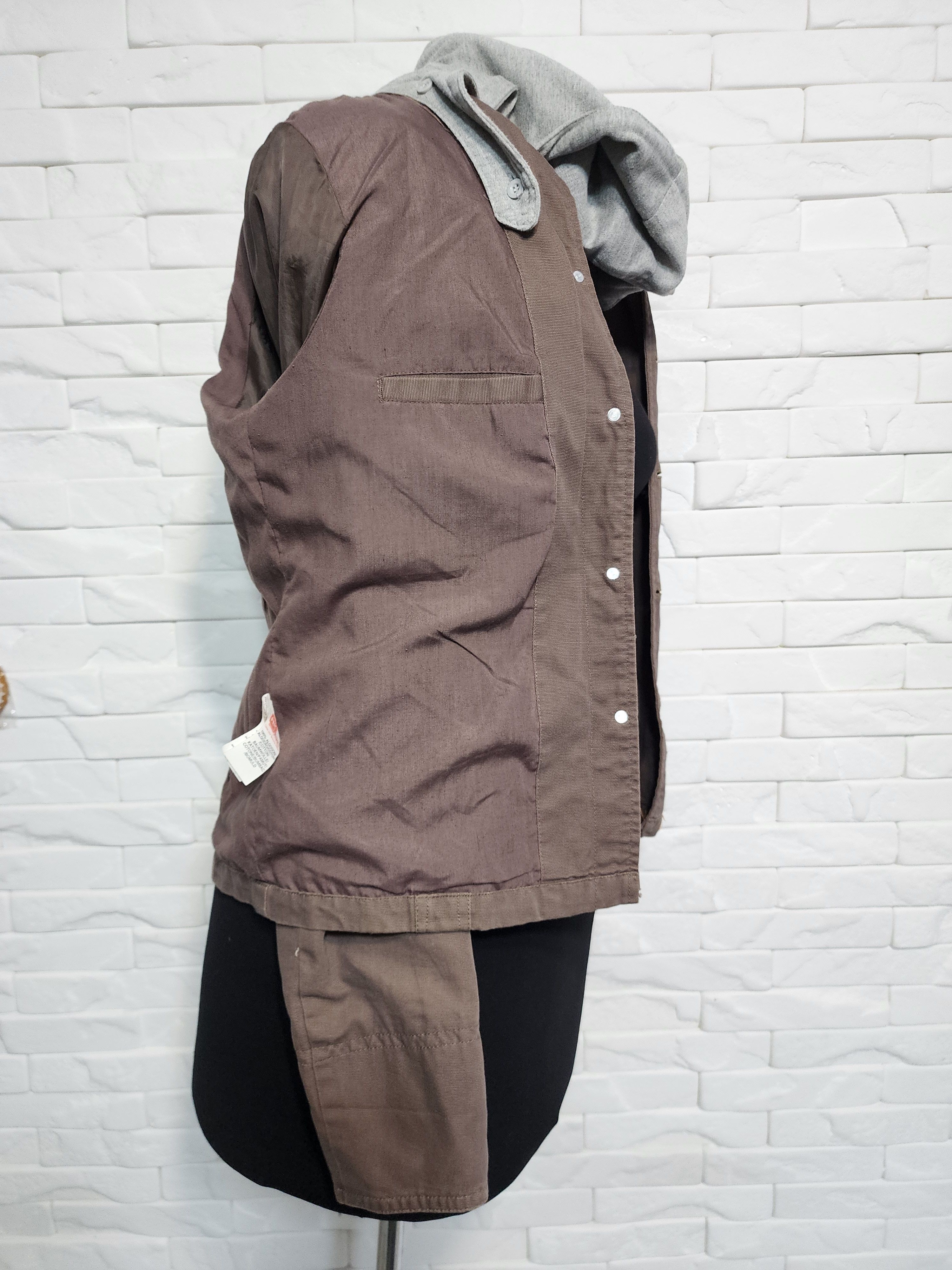 Other Brown Denim Jacket: Women's Cotton Hooded Coat Size L / US 10 / IT 46 - 9 Thumbnail