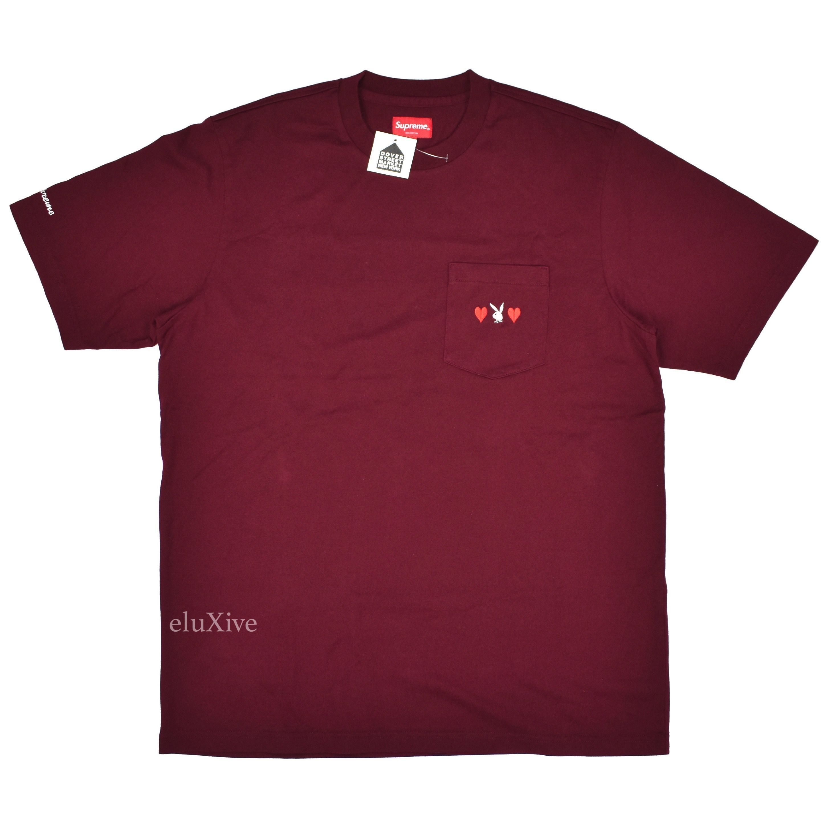Playboy × Supreme Supreme Playboy Bunny Logo Crewneck T-Shirt Burgundy DS Size US L / EU 52-54 / 3 - 1 Preview