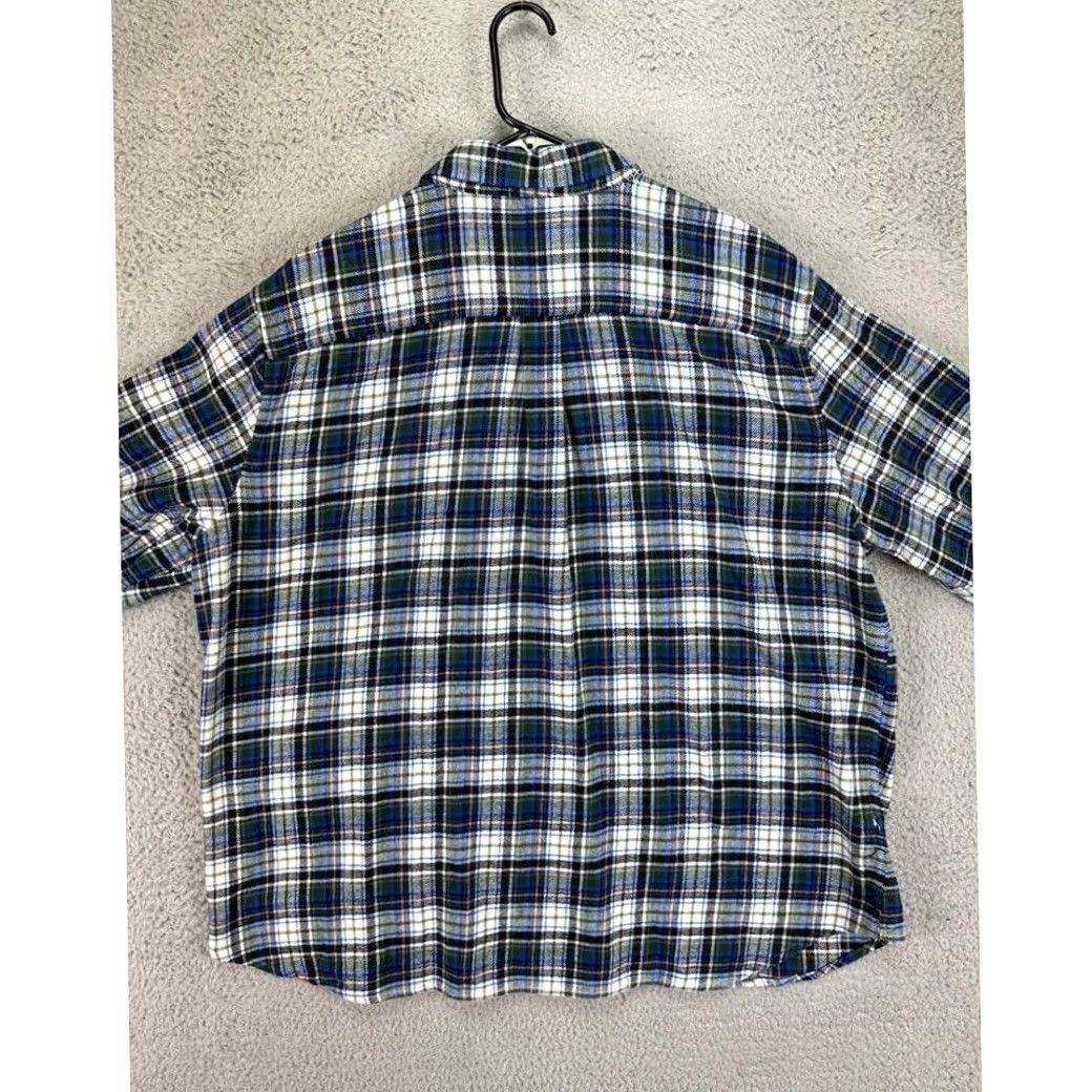 Eddie Bauer Eddie Bauer Flannel Shirt Mens 2XL Green Plaid Long Sleeve Button-Up Collar Spread Knit Cotton Spandex Easy Care Vintage: No Size US XXL / EU 58 / 5 - 2 Thumbnail
