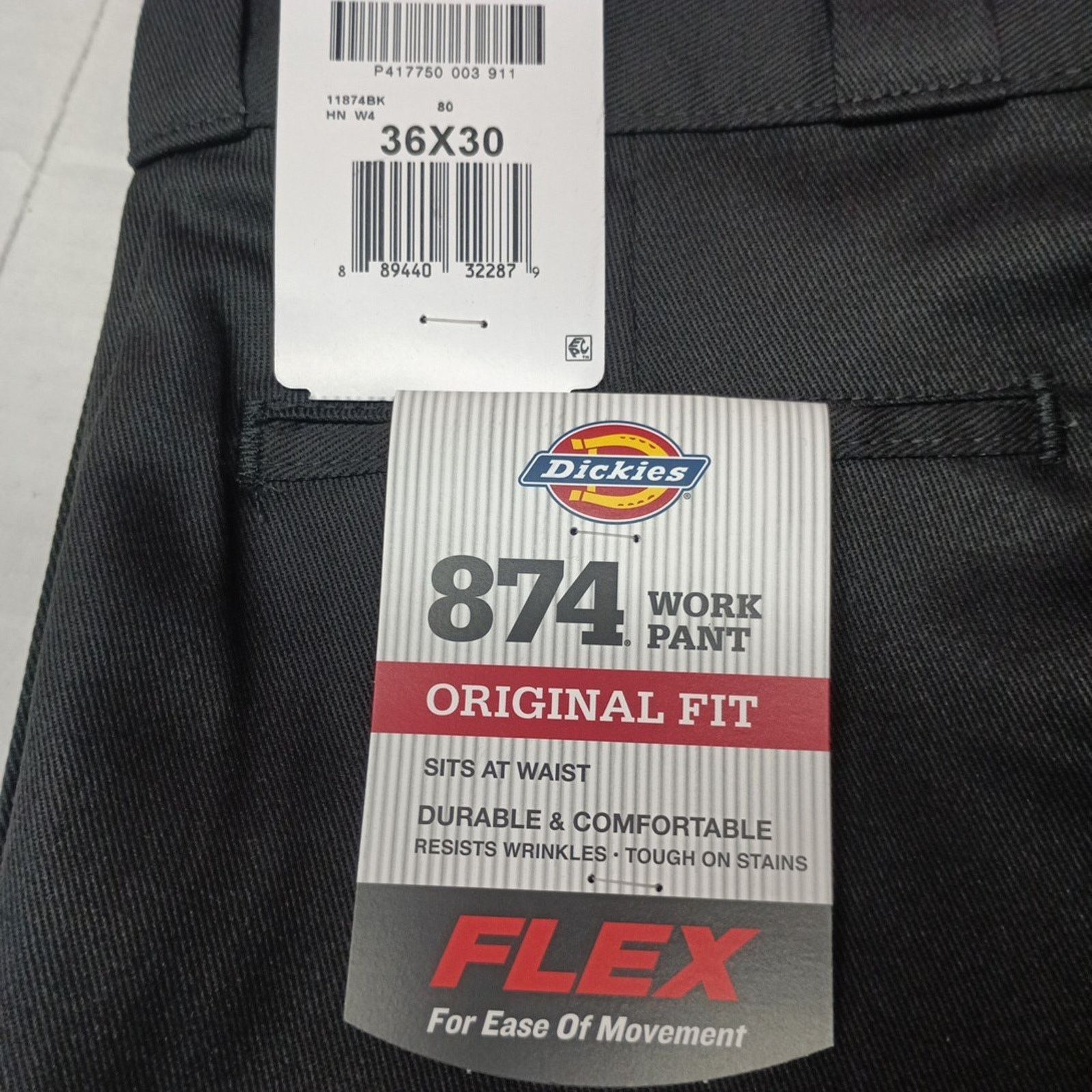 Dickies Dickies 874 Pants Men's Original Fit Work Pants 36x30 Black Size US 36 / EU 52 - 2 Thumbnail