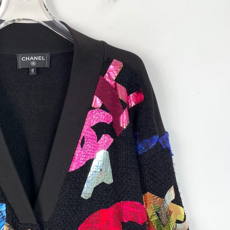 Chanel ChanelHigh-end handicraft workshop color-matched Logo lette Size XXS / US 00 / IT 34 - 3 Thumbnail