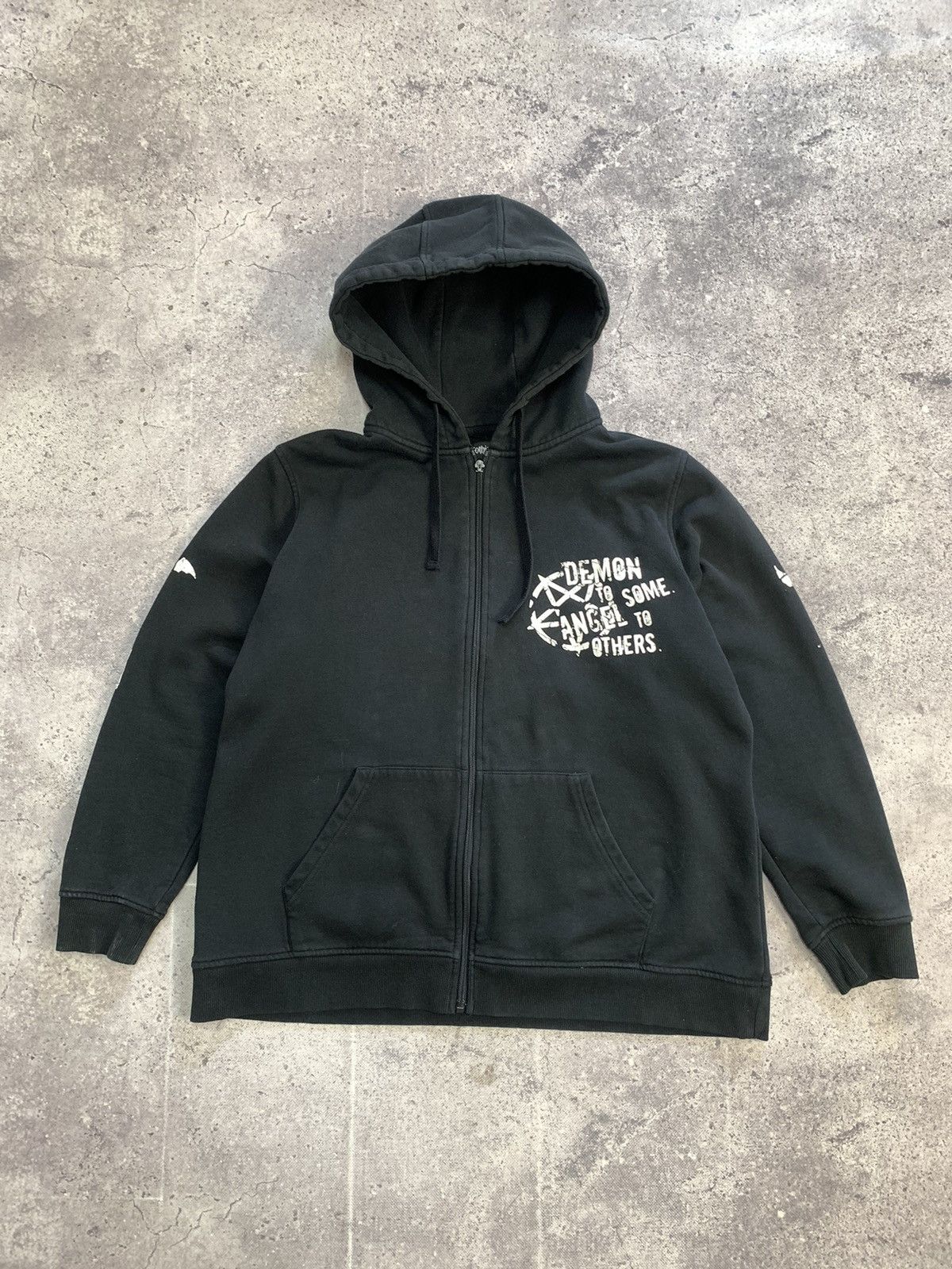 Japanese Brand × Vintage Vintage Hoodie Bones Dragon rock gothic sk8 avangarde Size US M / EU 48-50 / 2 - 4 Thumbnail