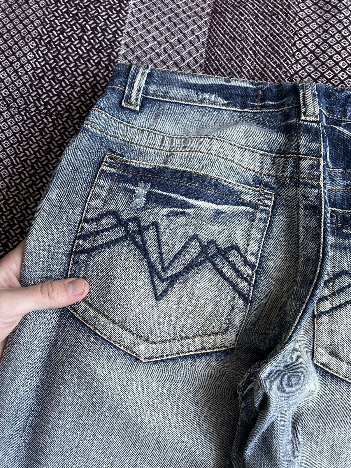 Japanese Brand Fishbone Japanese Style Faded Washed Jeans Y2K Size 33 Rare Size US 33 - 8 Thumbnail
