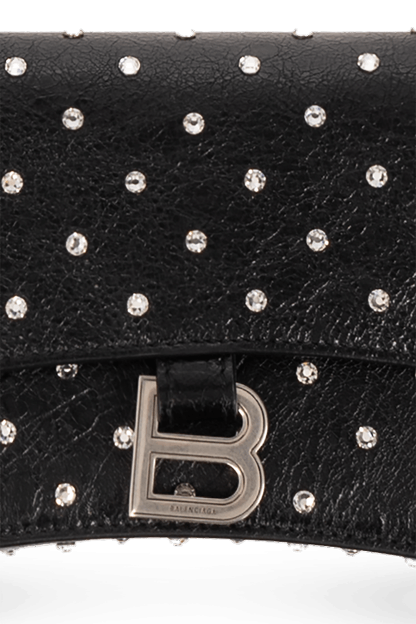 Balenciaga o1mt1gz1024 Size: OS / Crush XS Chain Bag Rhinestones Black Size ONE SIZE - 6 Thumbnail