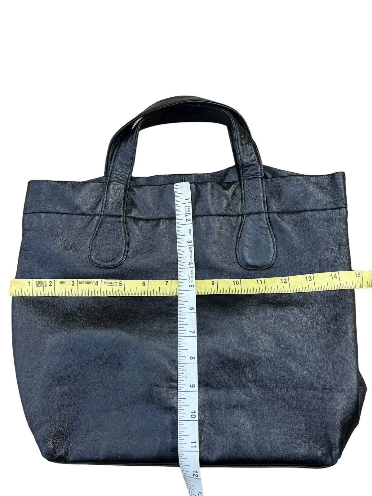 Yohji Yamamoto Yohji Yamamoto Y’s for Living Black Leather Mini Tote Bag Size ONE SIZE - 2 Thumbnail