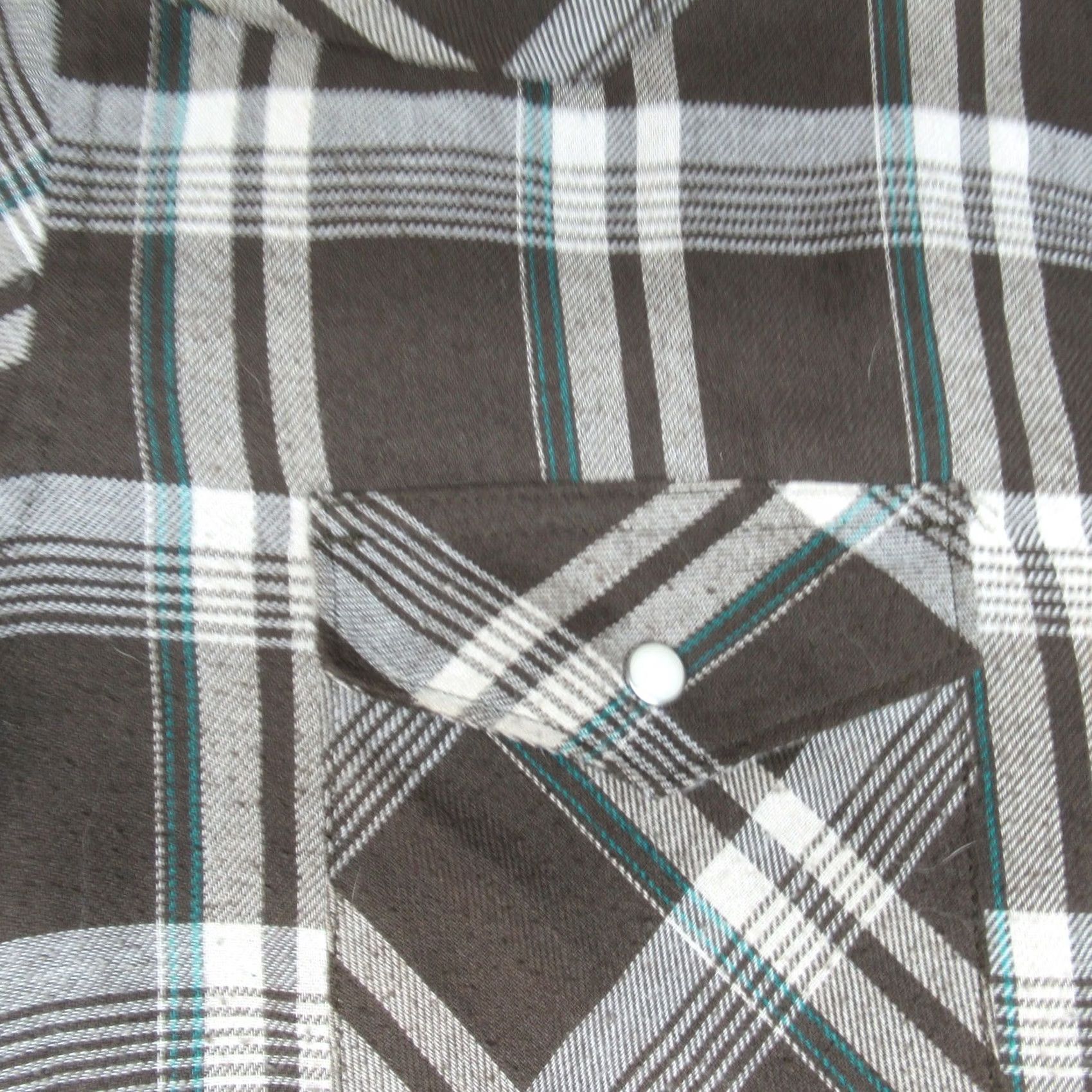 Wrangler Wrangler Mens Large Tall Brown Quilted Lined Pearl Snap Plaid Flannel Jacket Size US L / EU 52-54 / 3 - 2 Thumbnail