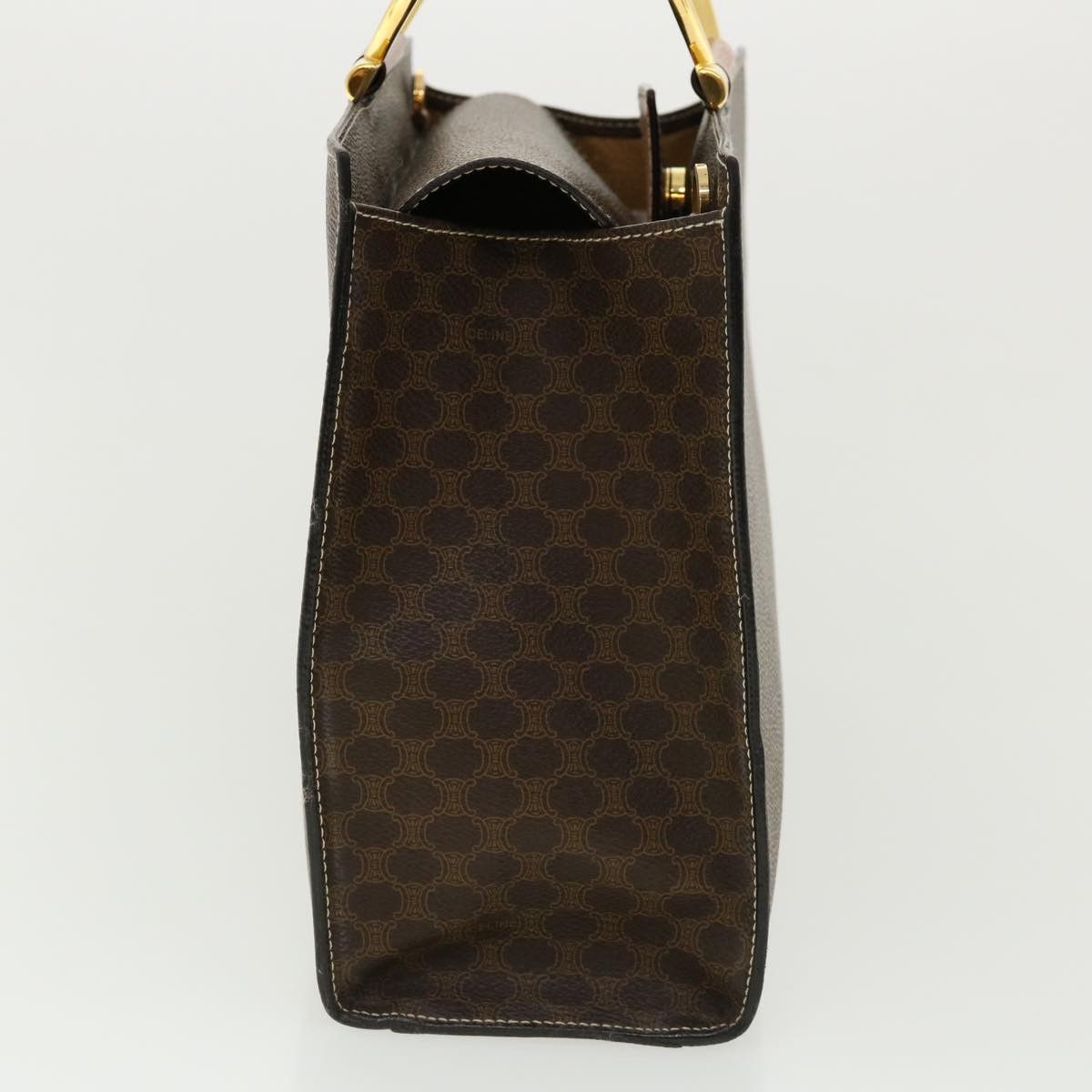 Celine CELINE Macadam Canvas Hand Bag Pvc Leather Brown Size ONE SIZE - 5 Thumbnail