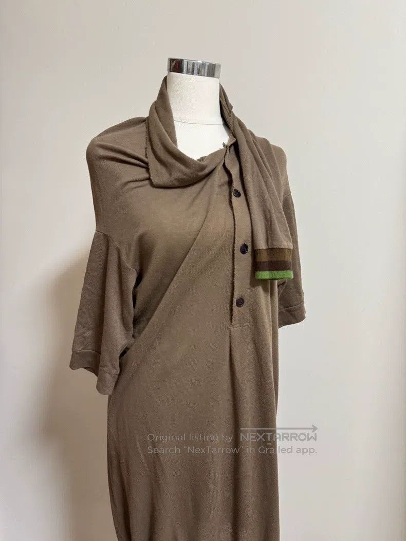 Yohji Yamamoto Yohji Yamamoto size 3 Irregularly warped shirt dress Size L / US 10 / IT 46 - 4 Thumbnail