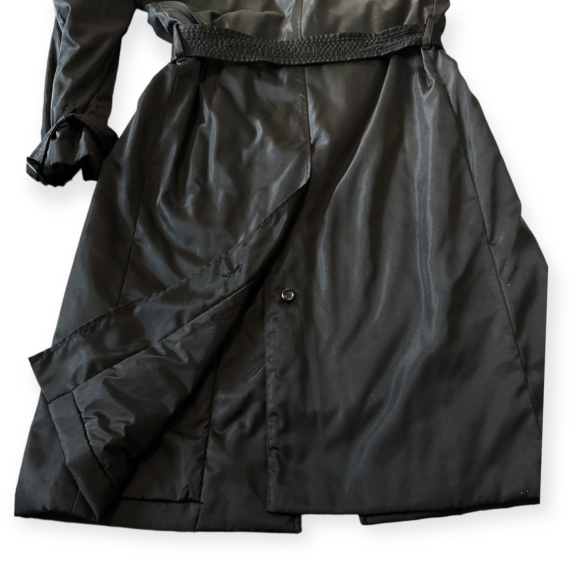 Prada Prada Black Nylon Single-breasted Trench Coat, 46 Italy Size L / US 10 / IT 46 - 10 Thumbnail