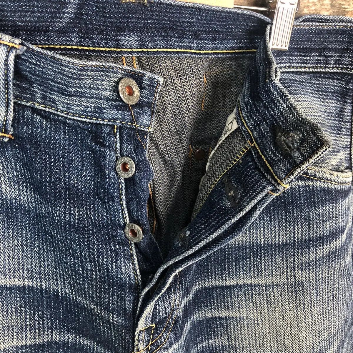 Edition Japan DL Graph Zero Denimio Distressed selvedge Denim Pants #A2073 Size US 33 - 11 Thumbnail
